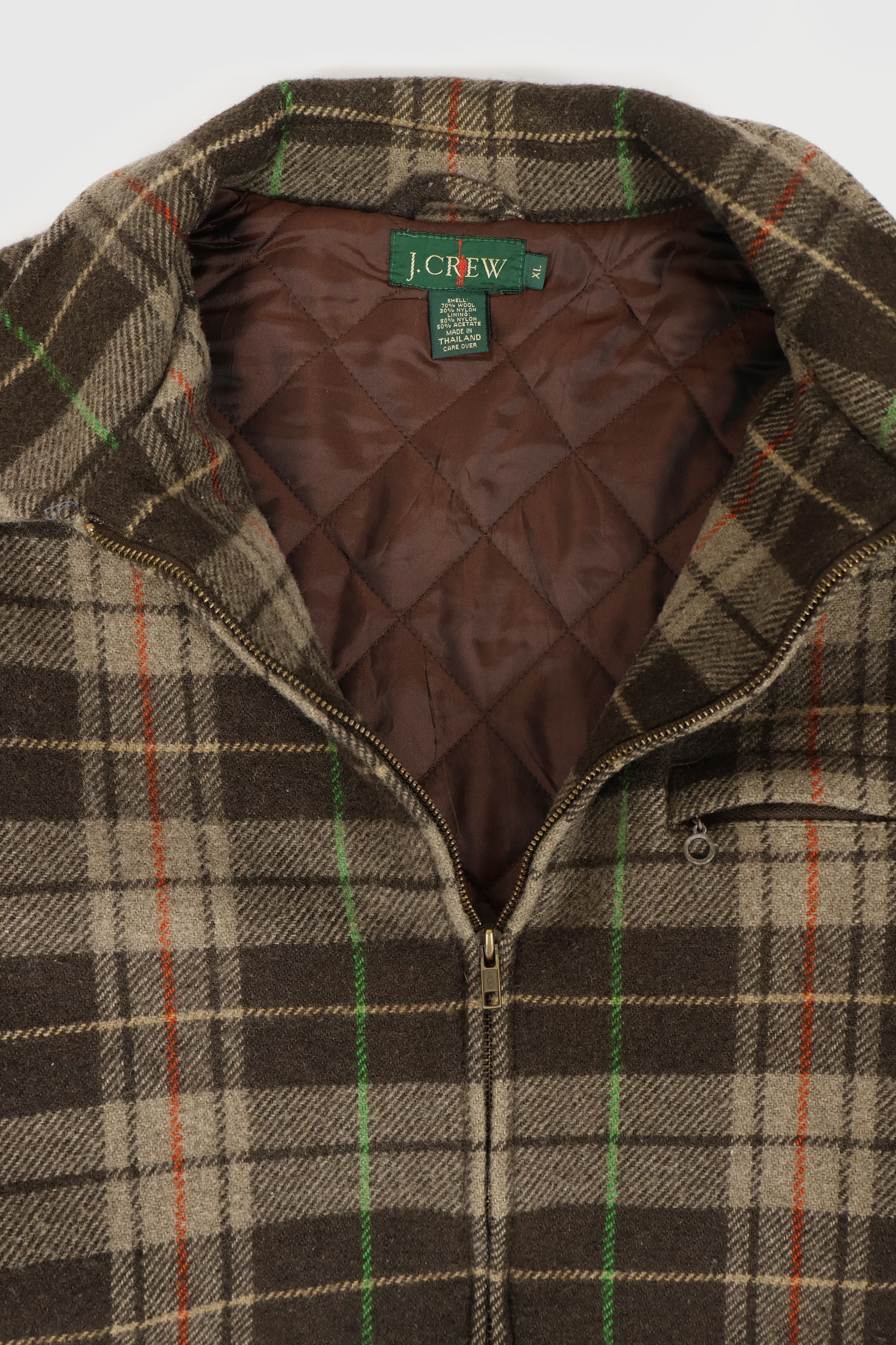 Vintage J. Crew Plaid Full Zip Jacket Image 4