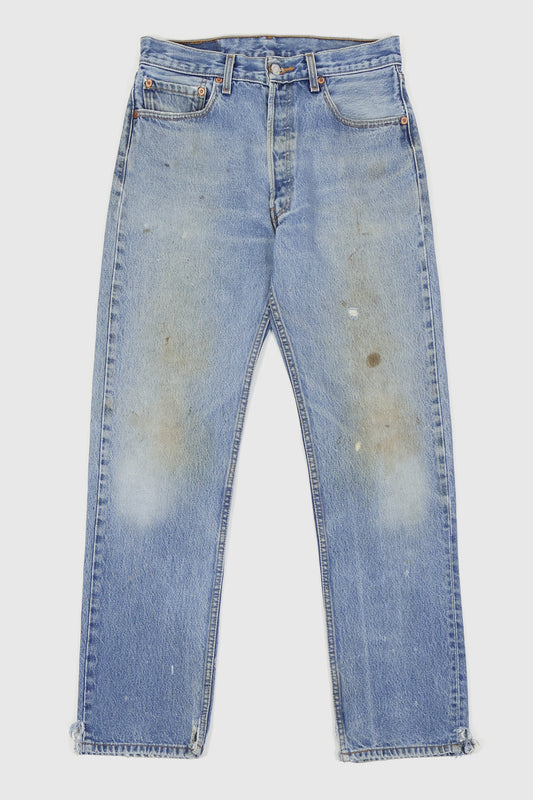 Vintage Distressed Levi's 501 Button-Fly Jeans