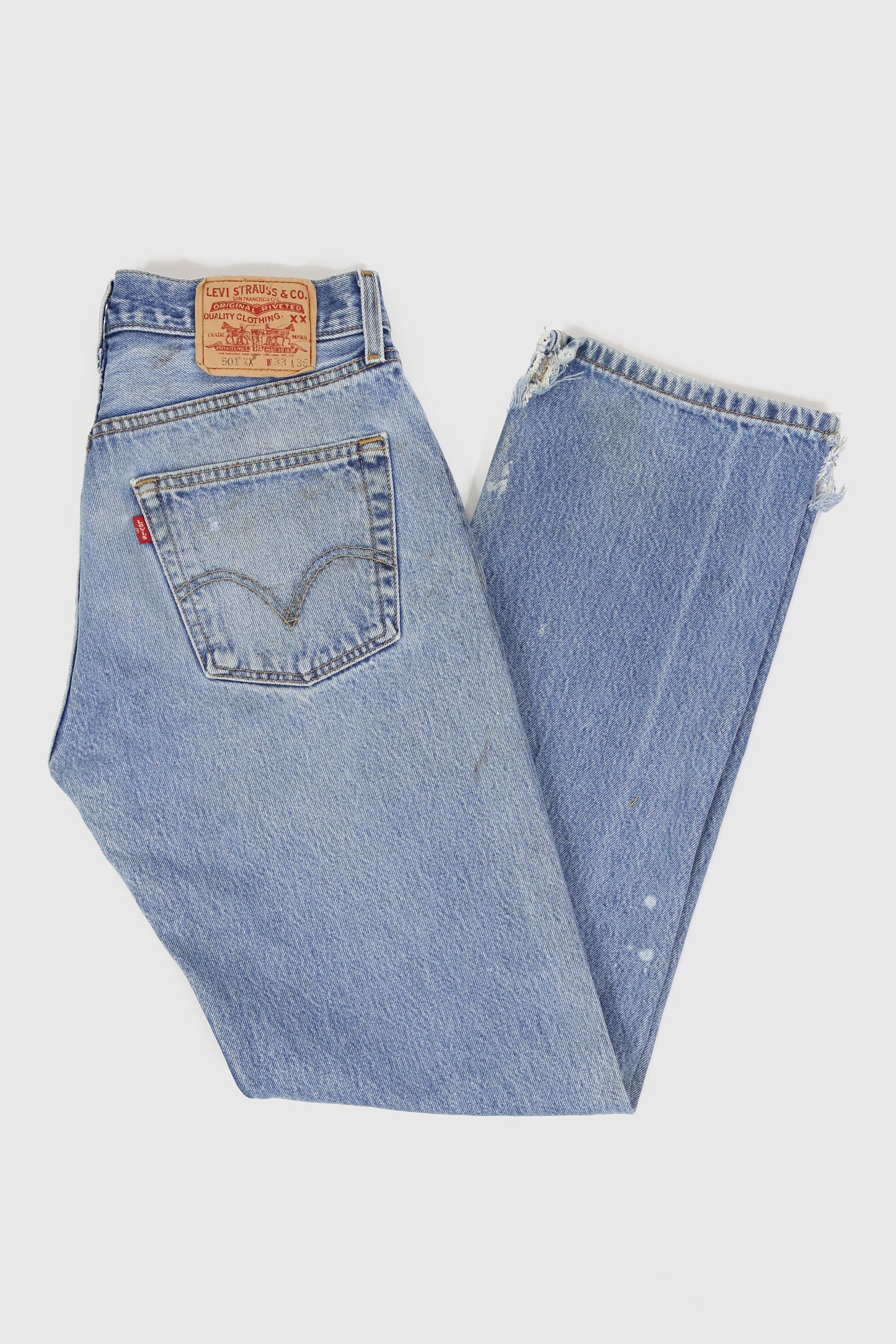 Vintage Distressed Levi's 501 Button-Fly Jeans