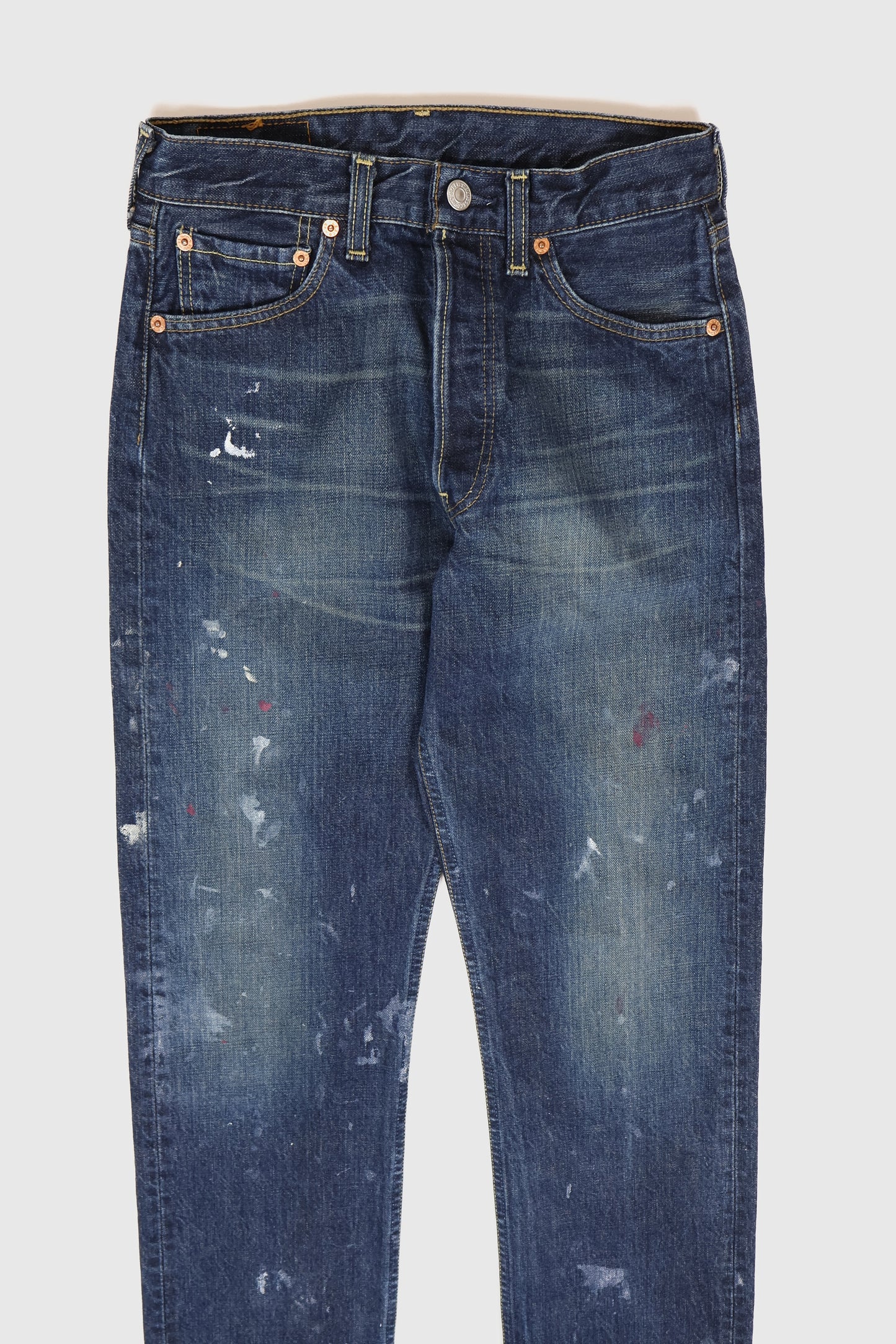 Vintage Levi's 501 Straight Fit Paint Splatter Jeans