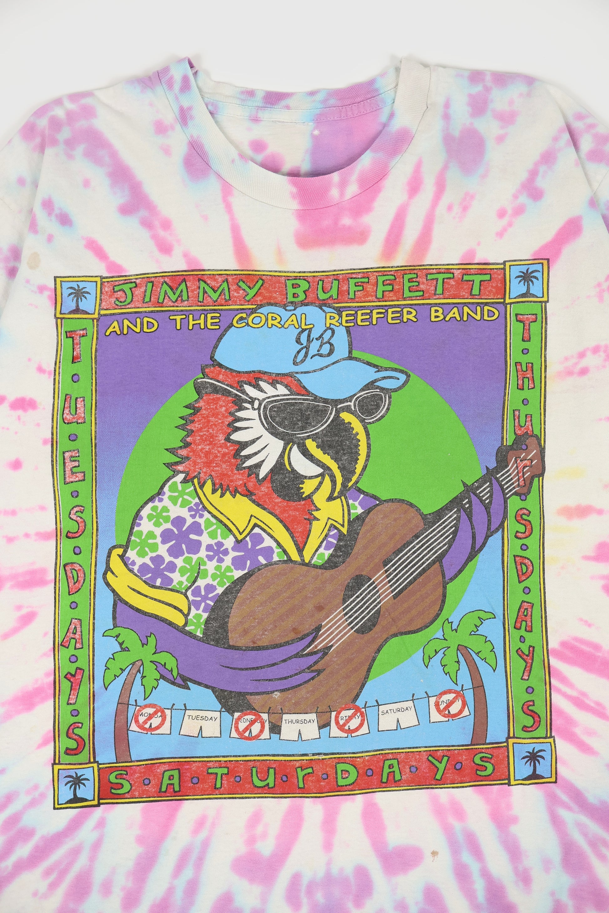 Vintage Jimmy Buffett Wasted Away Again 2000 Tour Tee Image 2