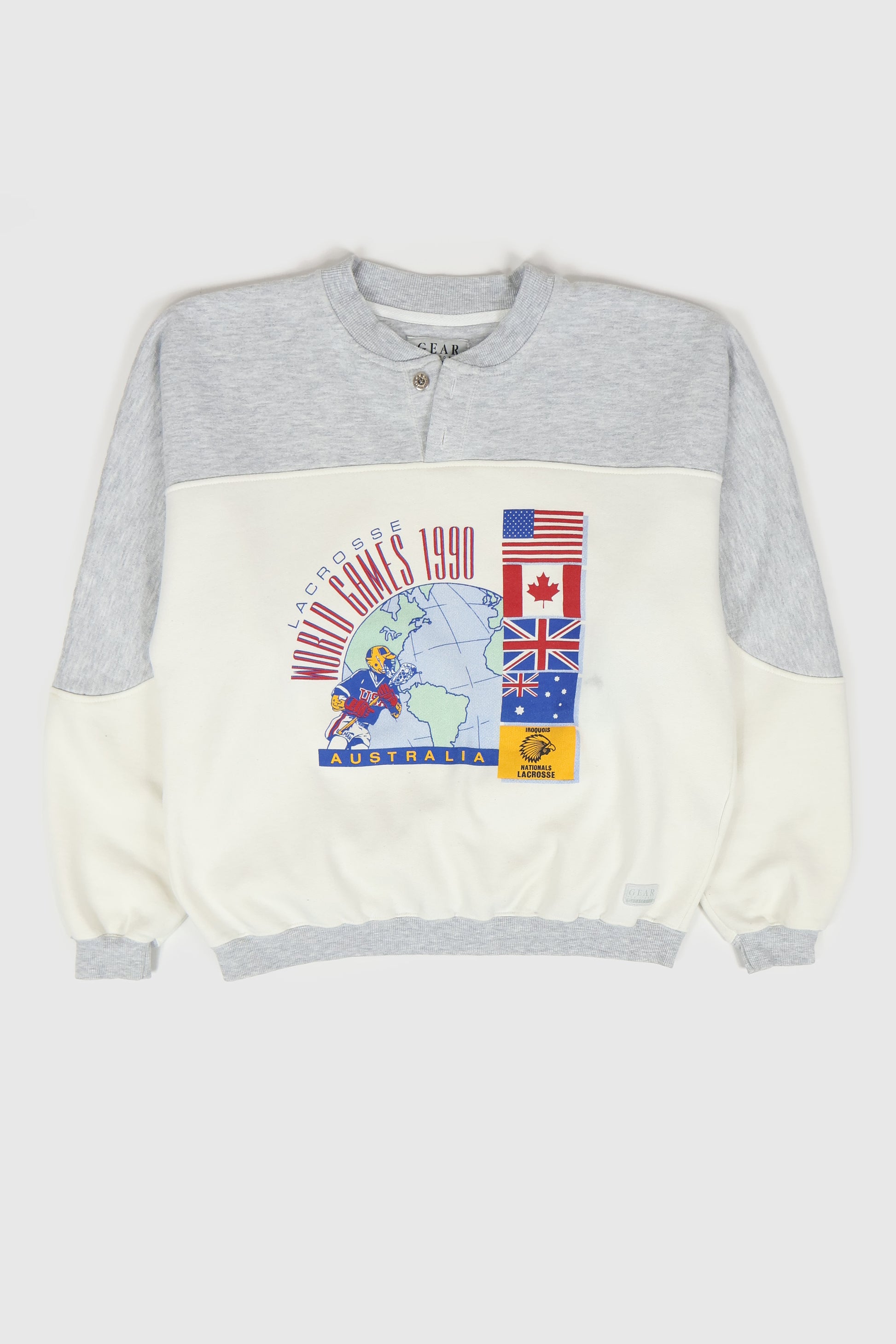 Vintage Lacrosse World Games 1990 Crewneck Image 0