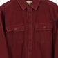 L.L. Bean Dark Red Flannel Button-Down Shirt