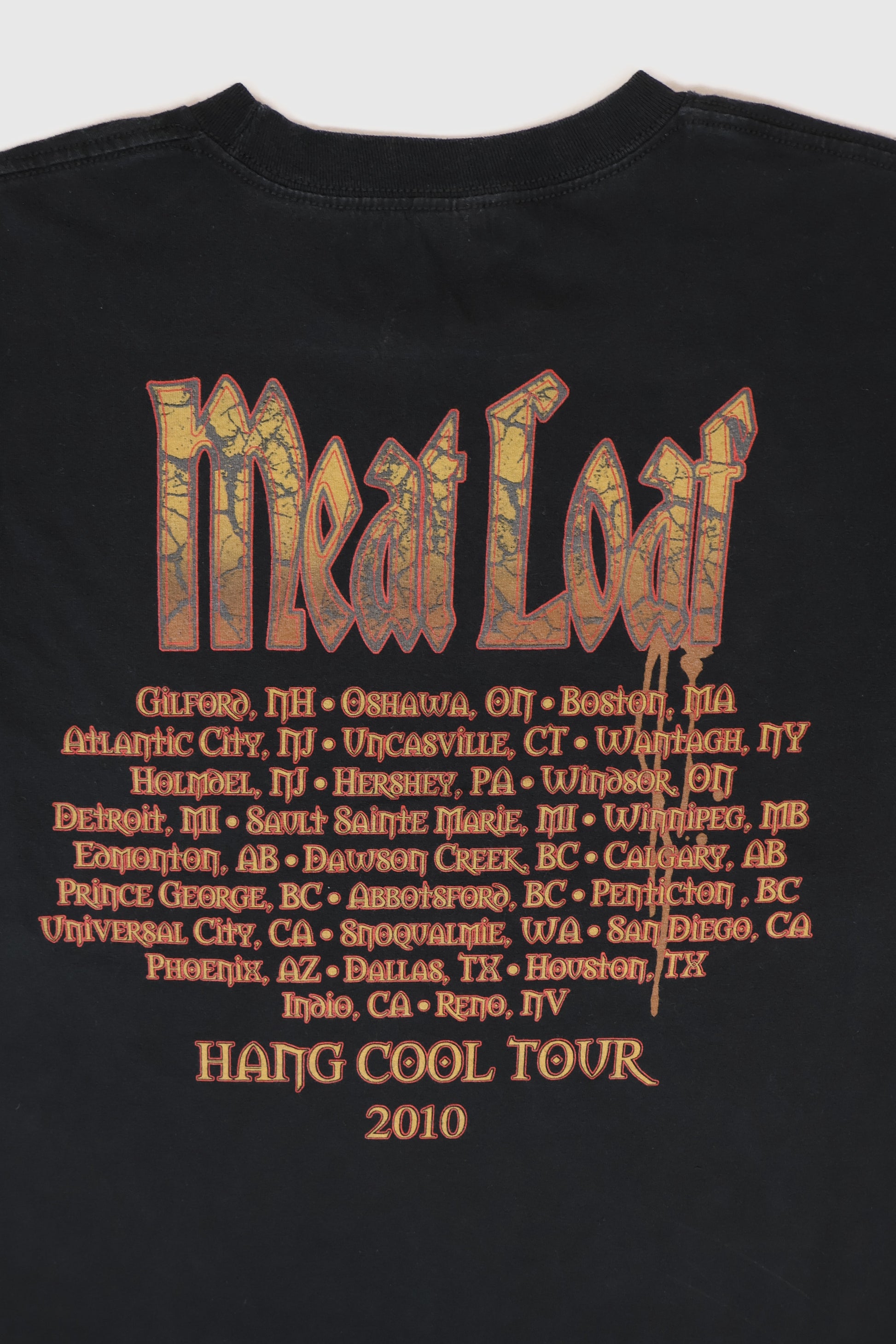 Vintage Meat Loaf Hang Cool 2010 Tour Tee Image 4