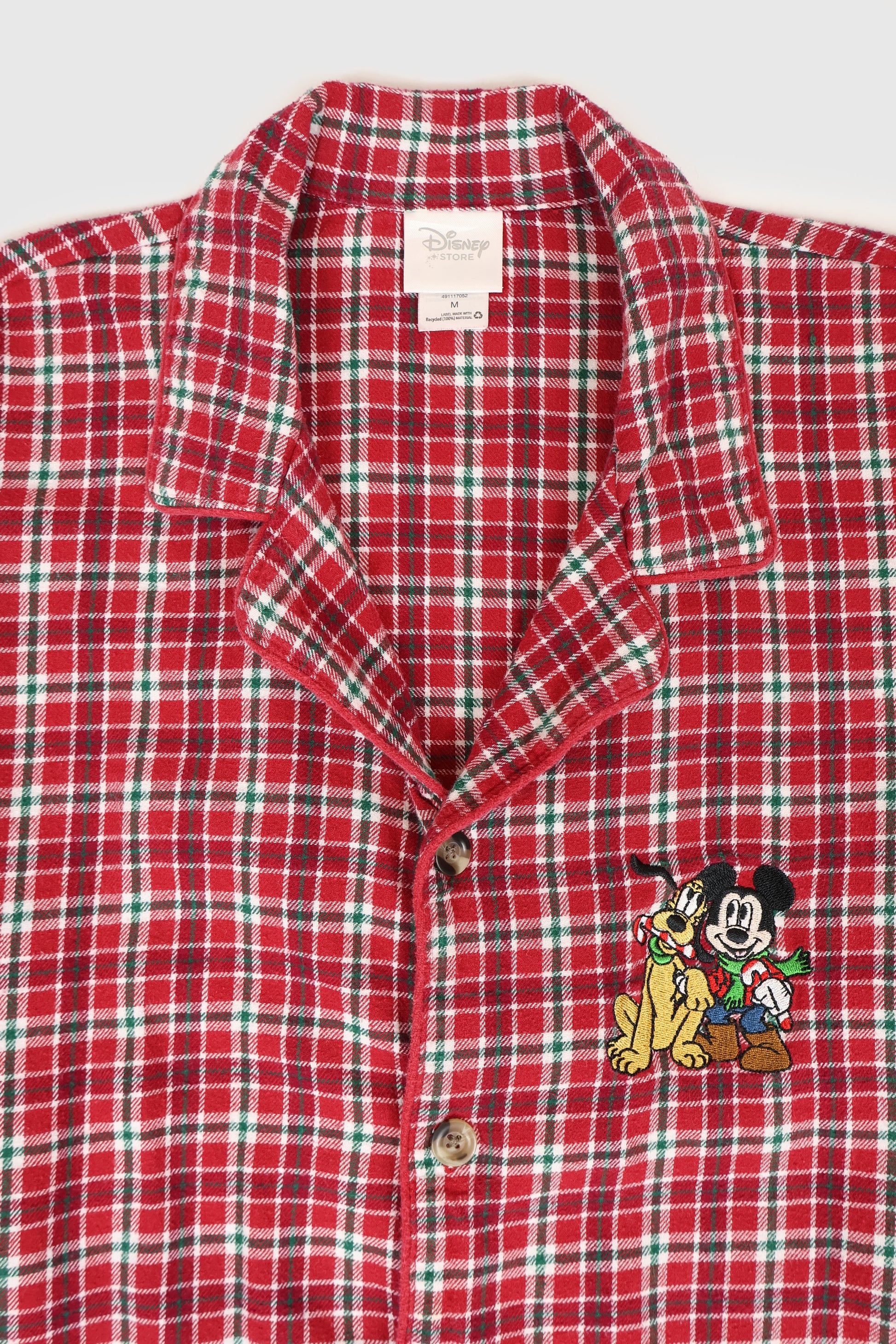 Vintage Mickey Flannel Pajama Top Image 2