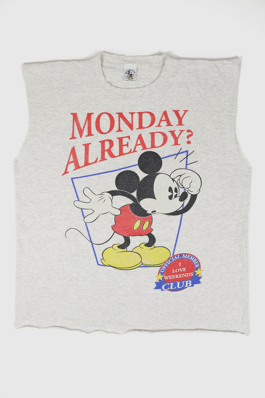 Vintage Mickey I Love Weekends Club Sleeveless Tee