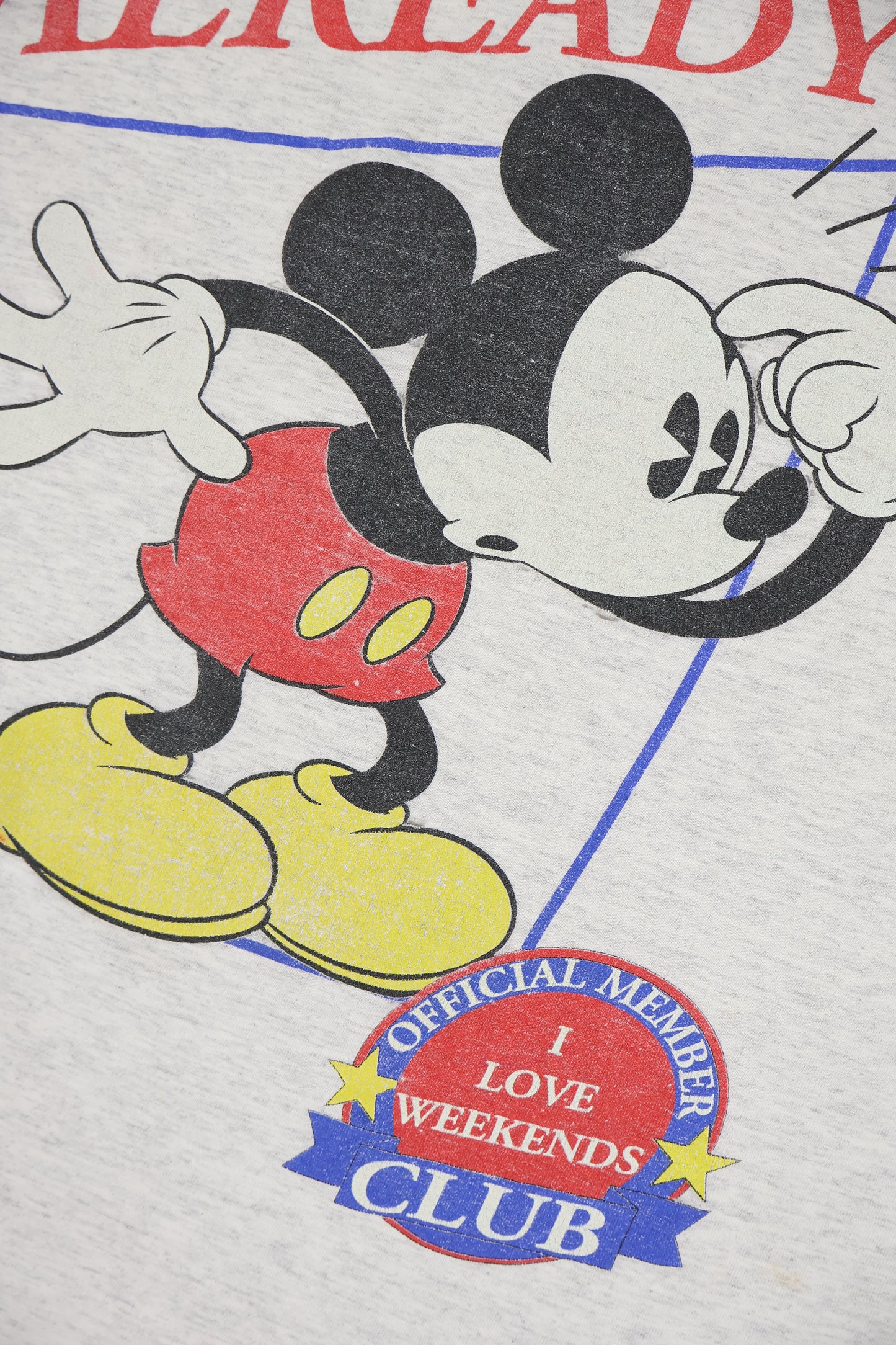 Vintage Mickey I Love Weekends Club Sleeveless Tee