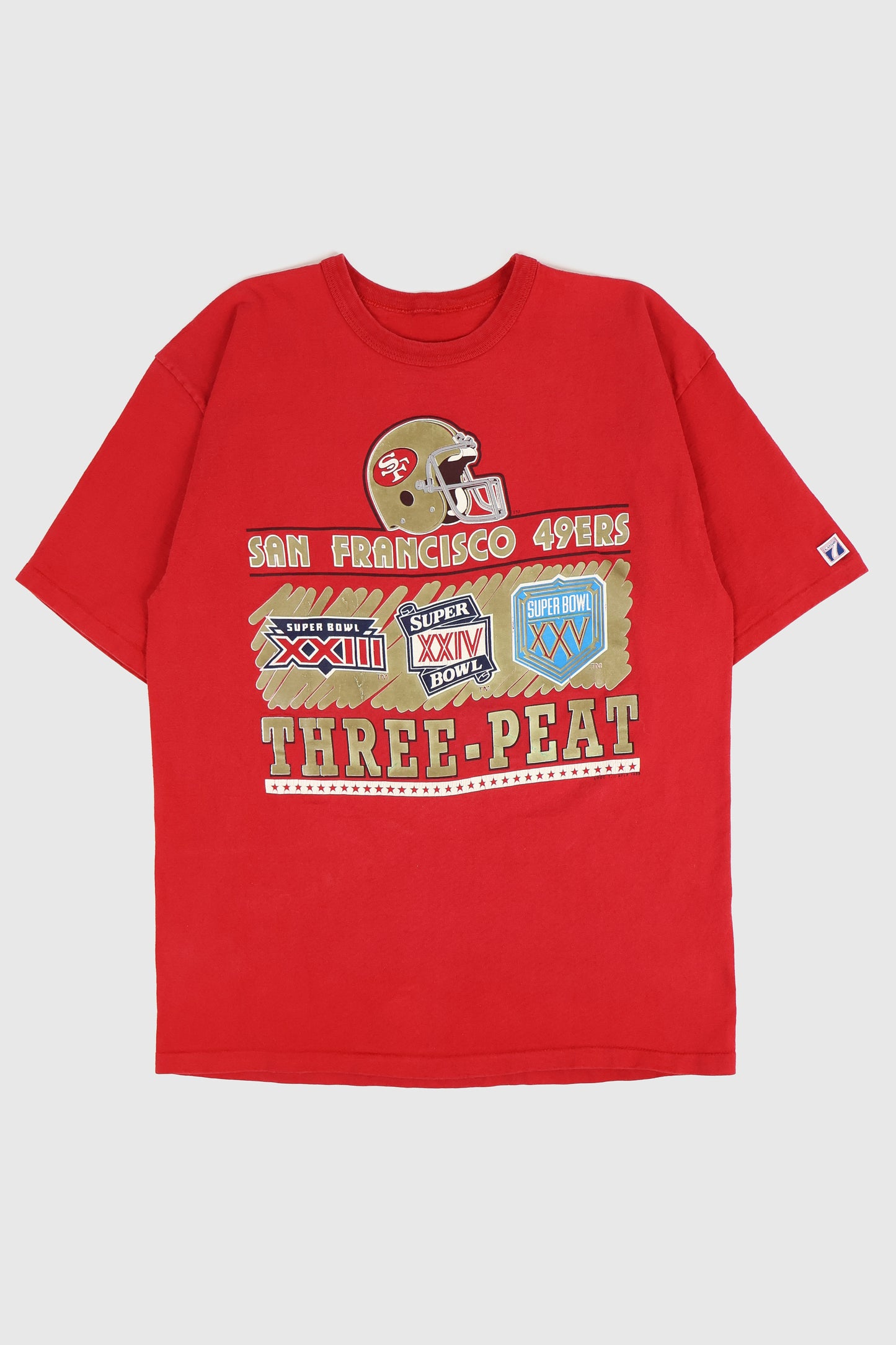 Vintage San Francisco 49ers Three Peat Tee Image 0