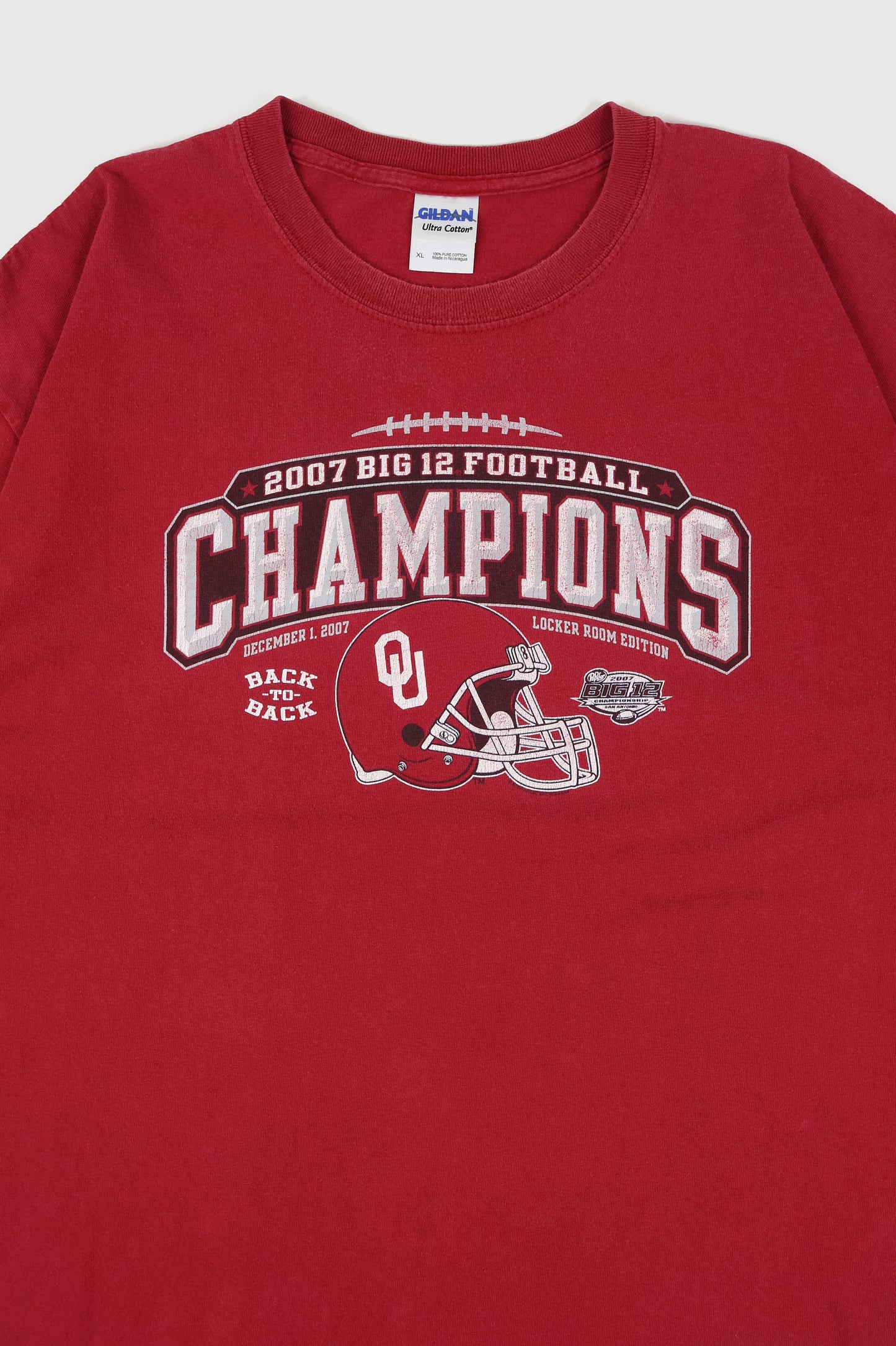 Vintage Oklahoma 2007 Big 12 Football Champions Tee