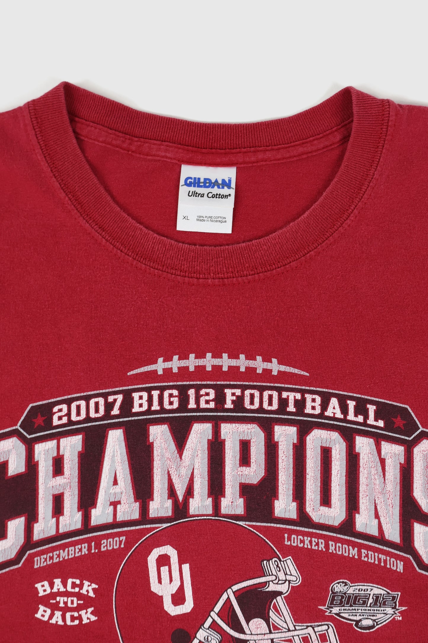 Vintage Oklahoma 2007 Big 12 Football Champions Tee