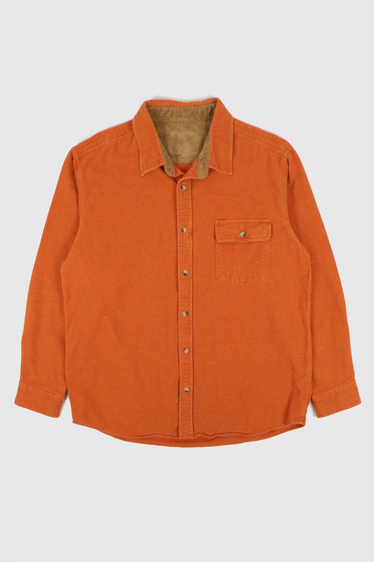 Vintage Orange Flannel Button-Down Shirt Image 0