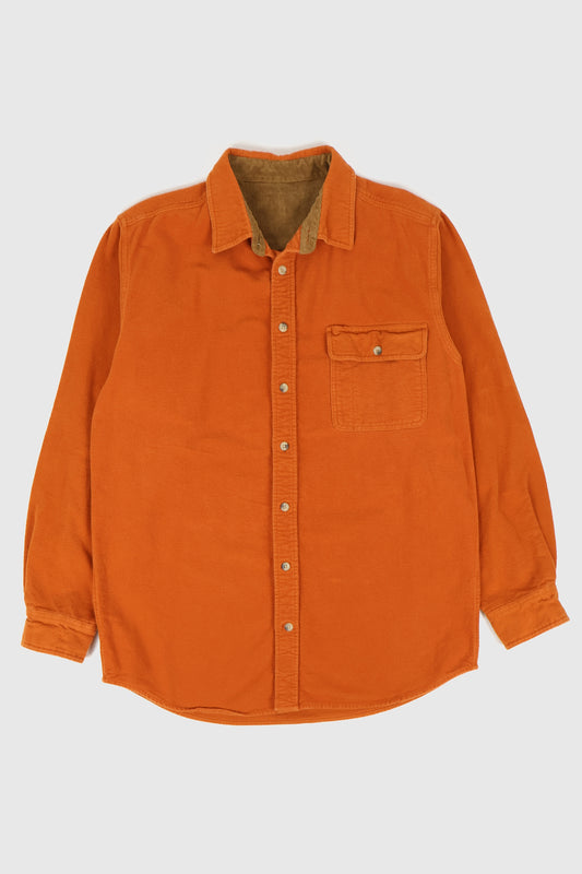 Vintage Orange Flannel Button-Down Shirt Image 0