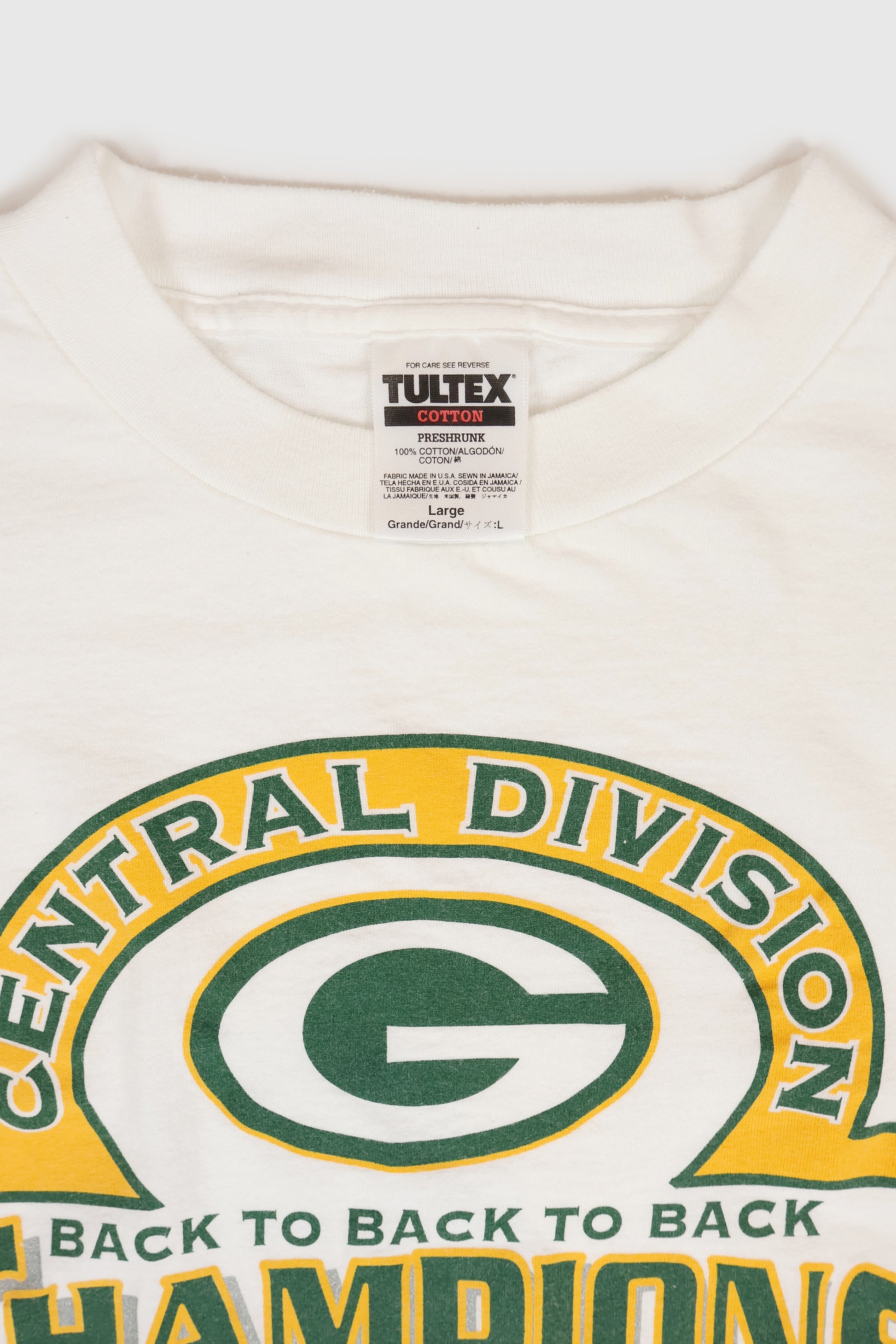Vintage Green Bay Packers 1997 Central Division Champions Tee Image 2