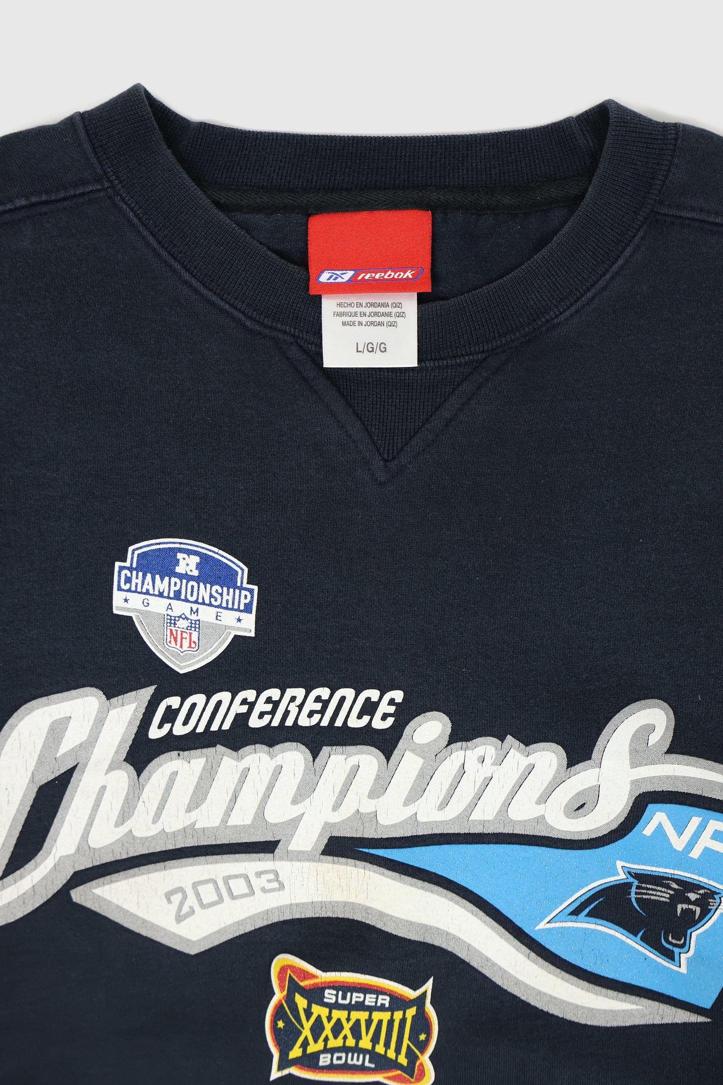 Vintage Carolina Panthers 2003 NFC Champions Crewneck