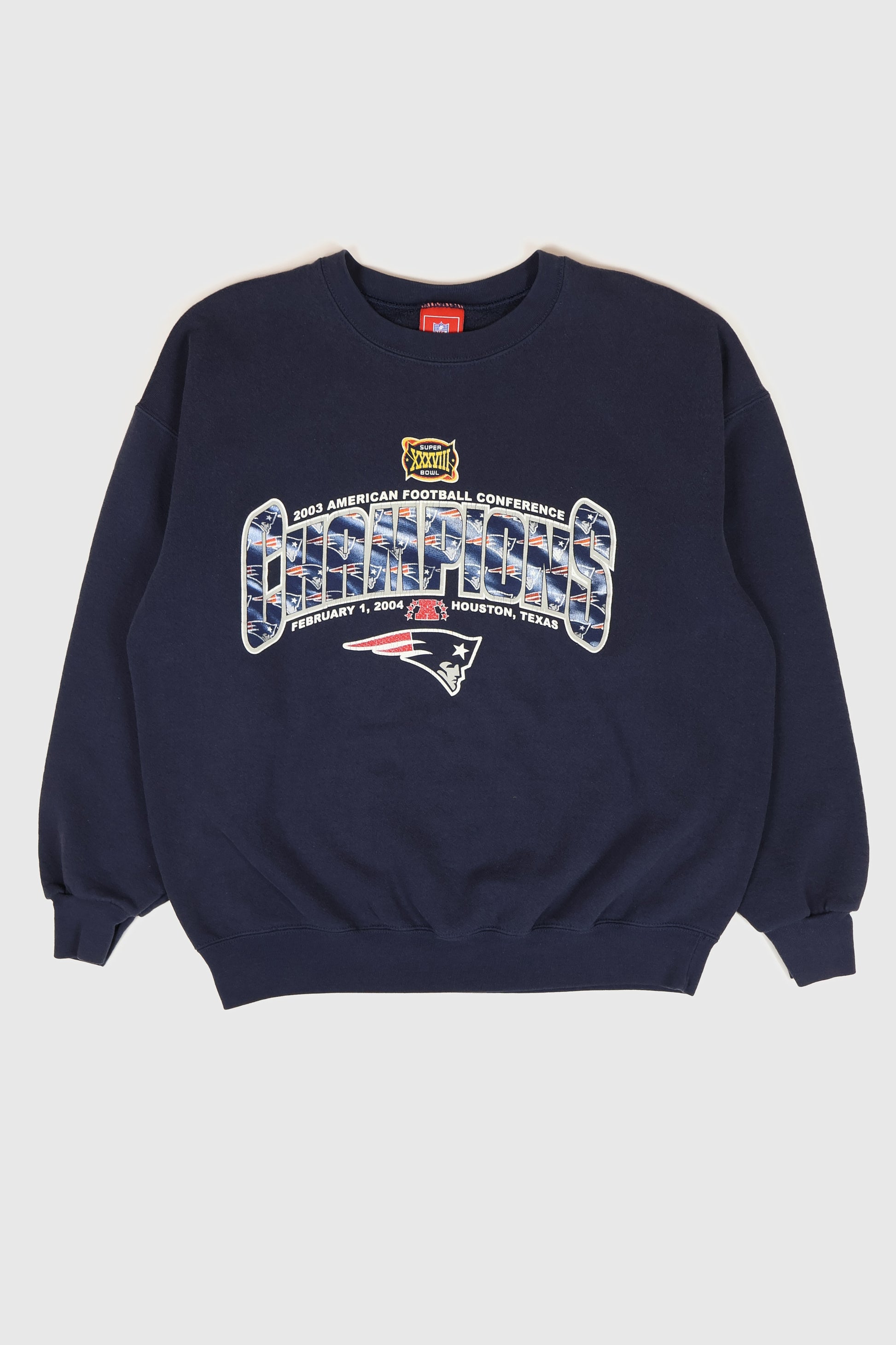 Vintage New England Patriots Super Bowl XXXVIII Crewneck Image 0
