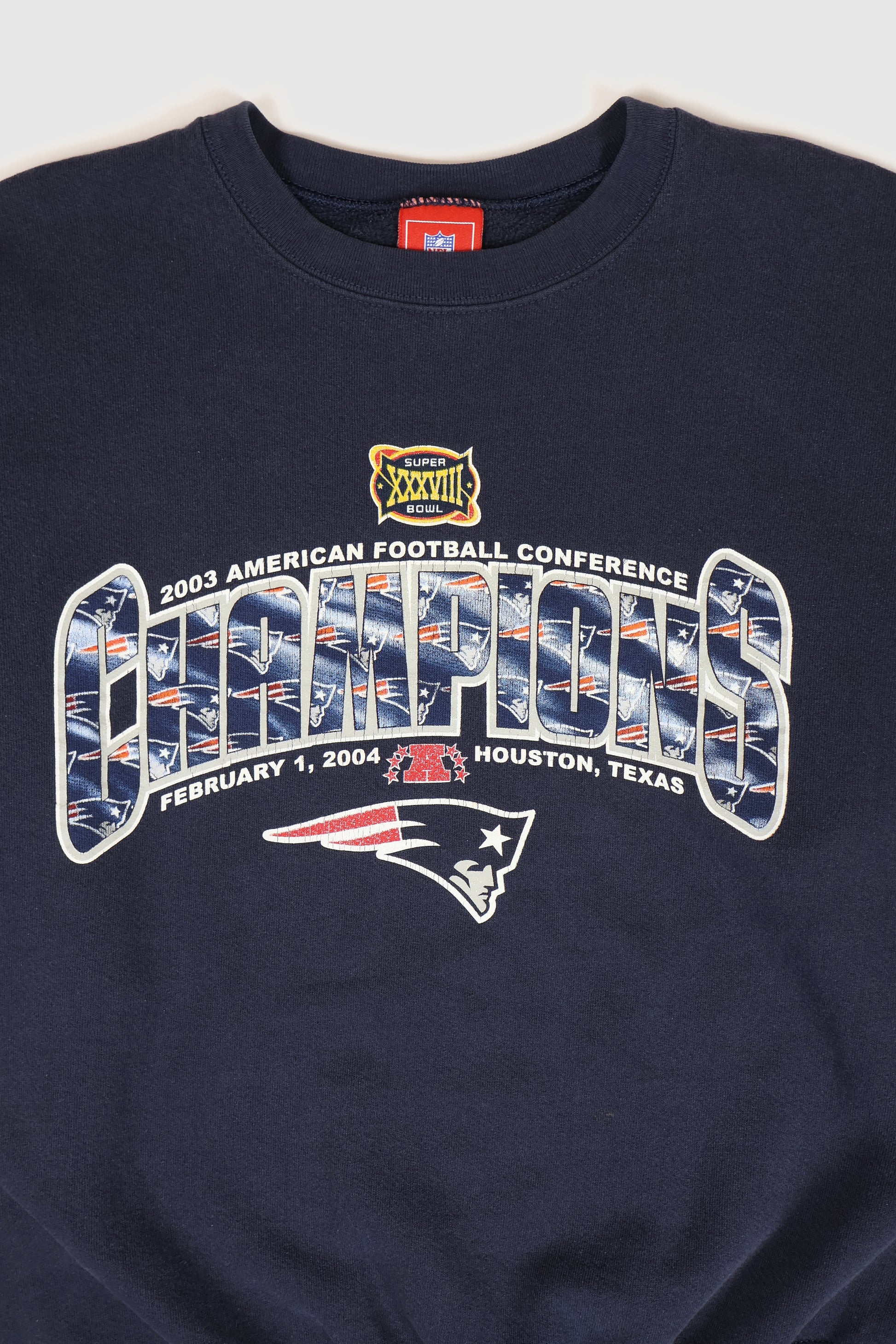 Vintage New England Patriots Super Bowl XXXVIII Crewneck Image 1