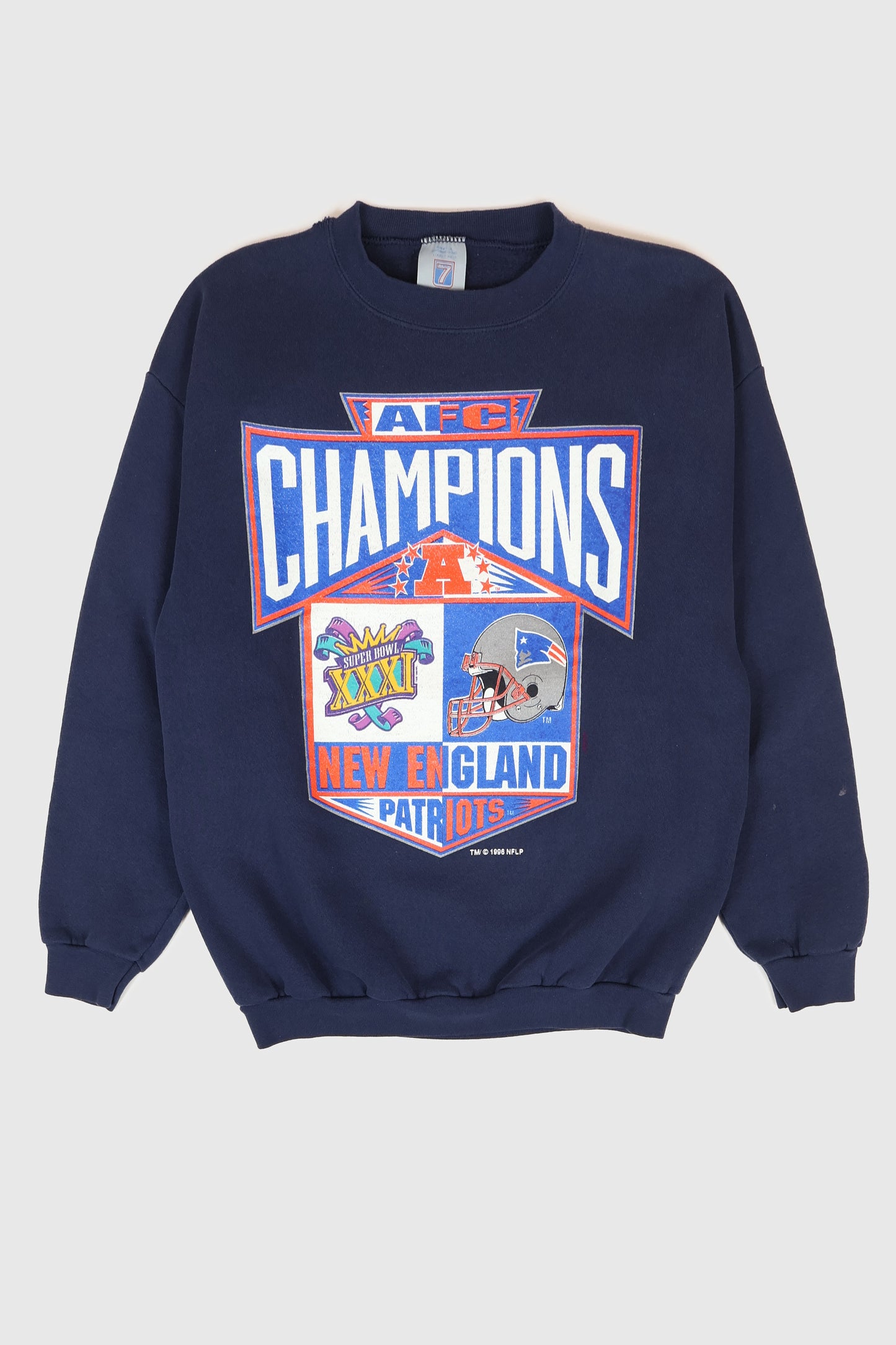Vintage New England Patriots 1996 AFC Champions Crewneck Image 0
