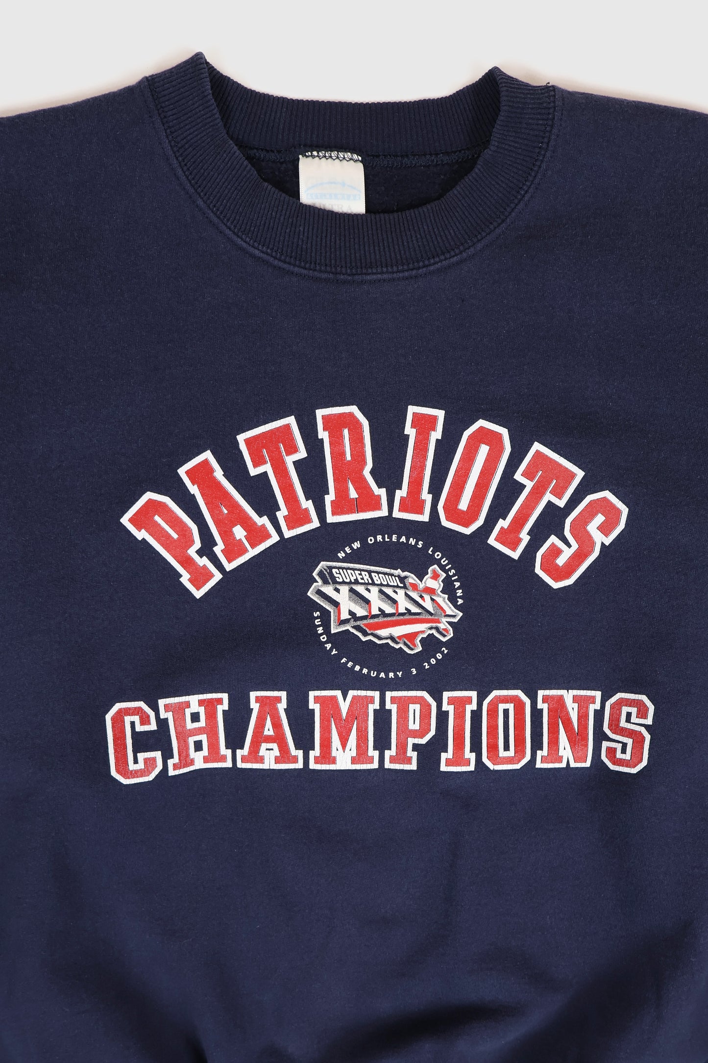 Vintage New England Patriots Super Bowl XXXVI Champions Crewneck Image 1