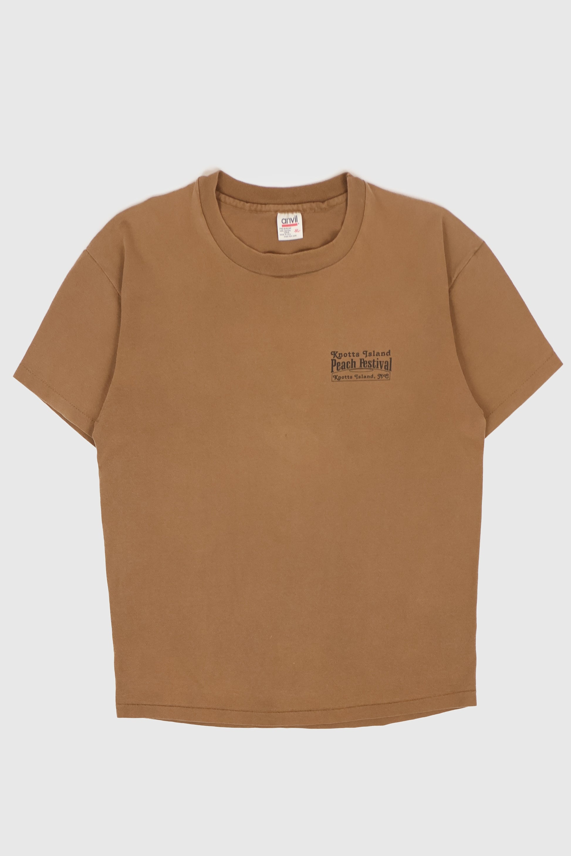 Vintage Knotts Island 1996 Peach Festival Tee Image 0