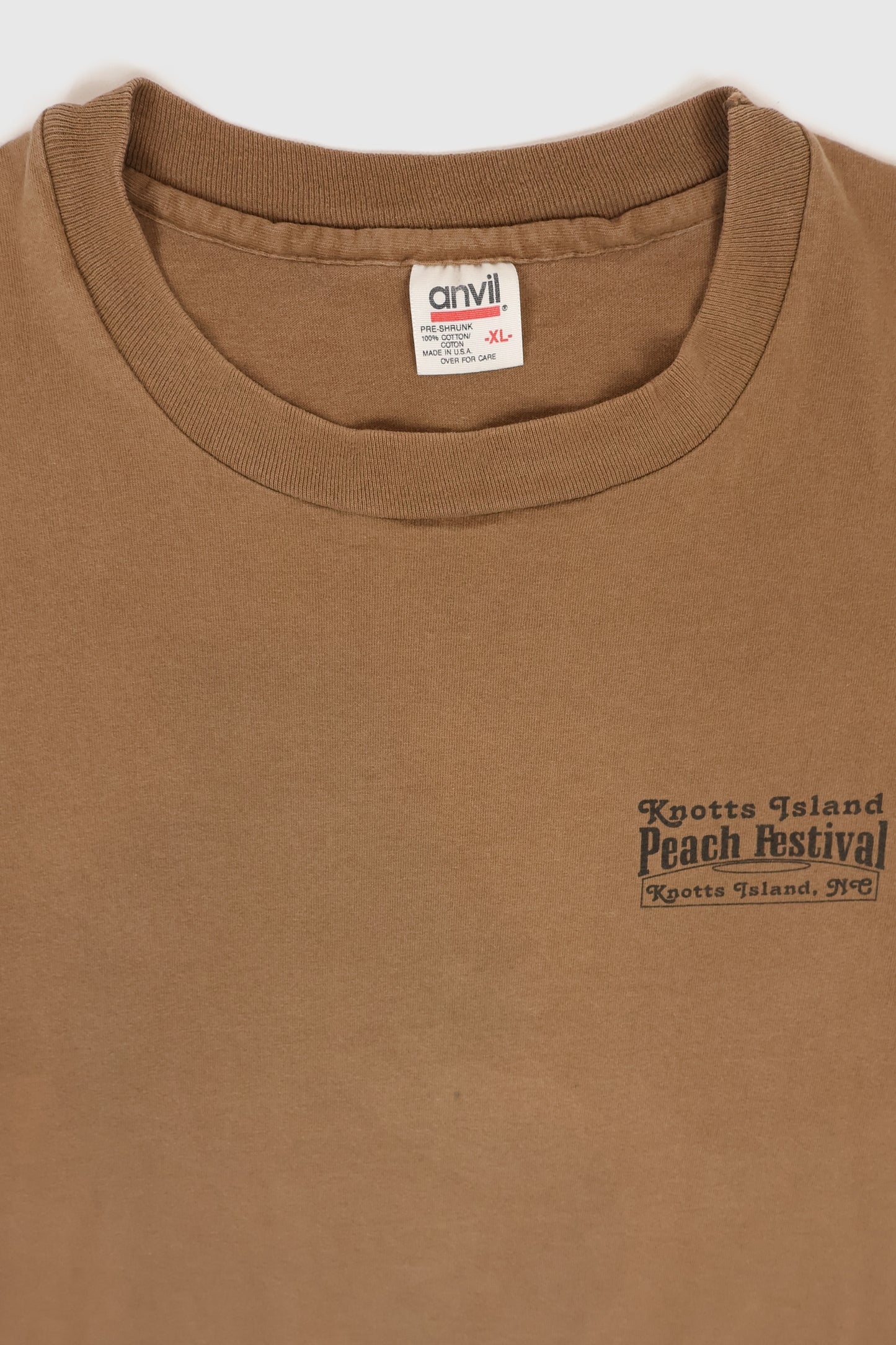 Vintage Knotts Island 1996 Peach Festival Tee Image 3