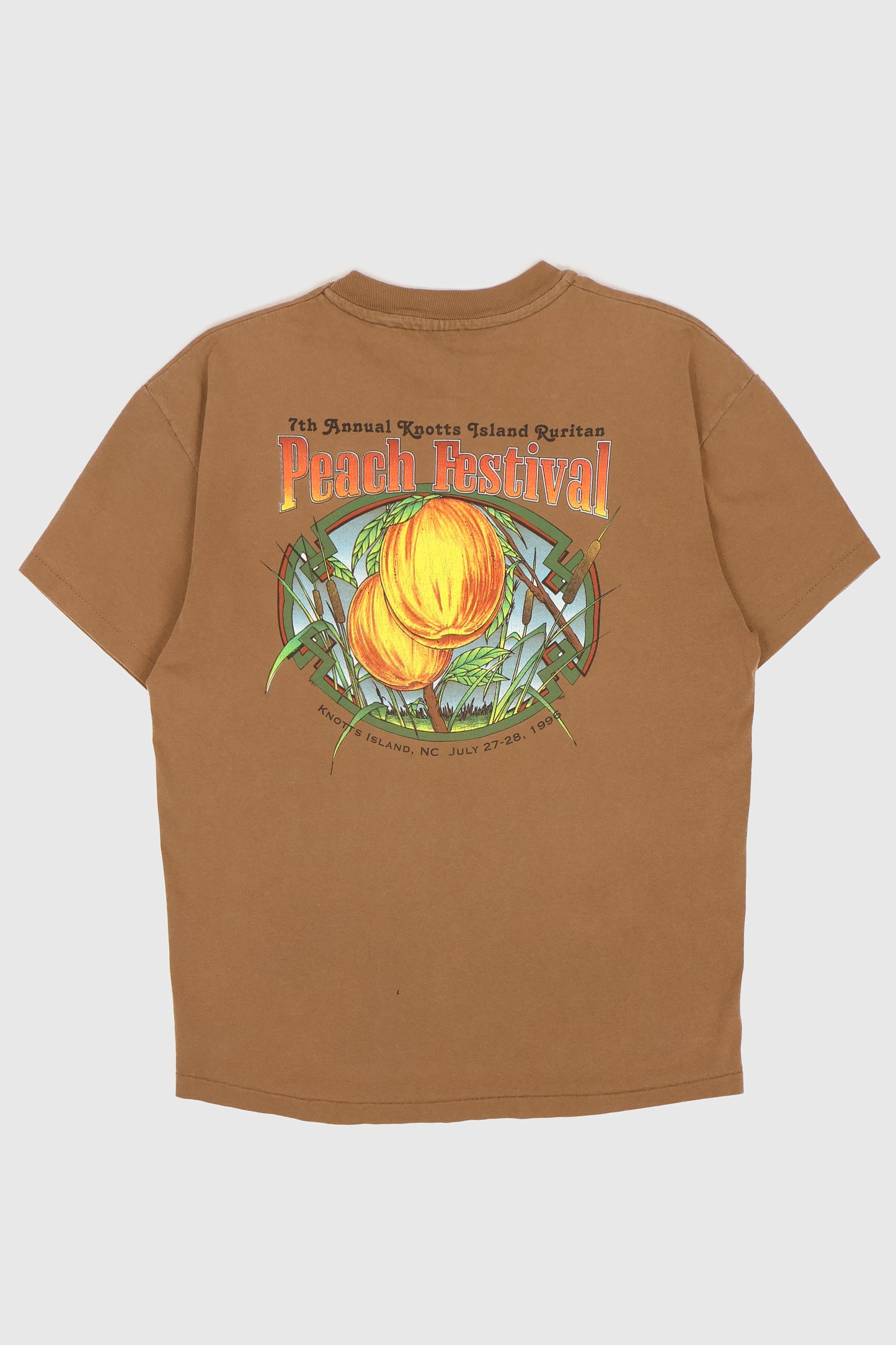 Vintage Knotts Island 1996 Peach Festival Tee Image 1