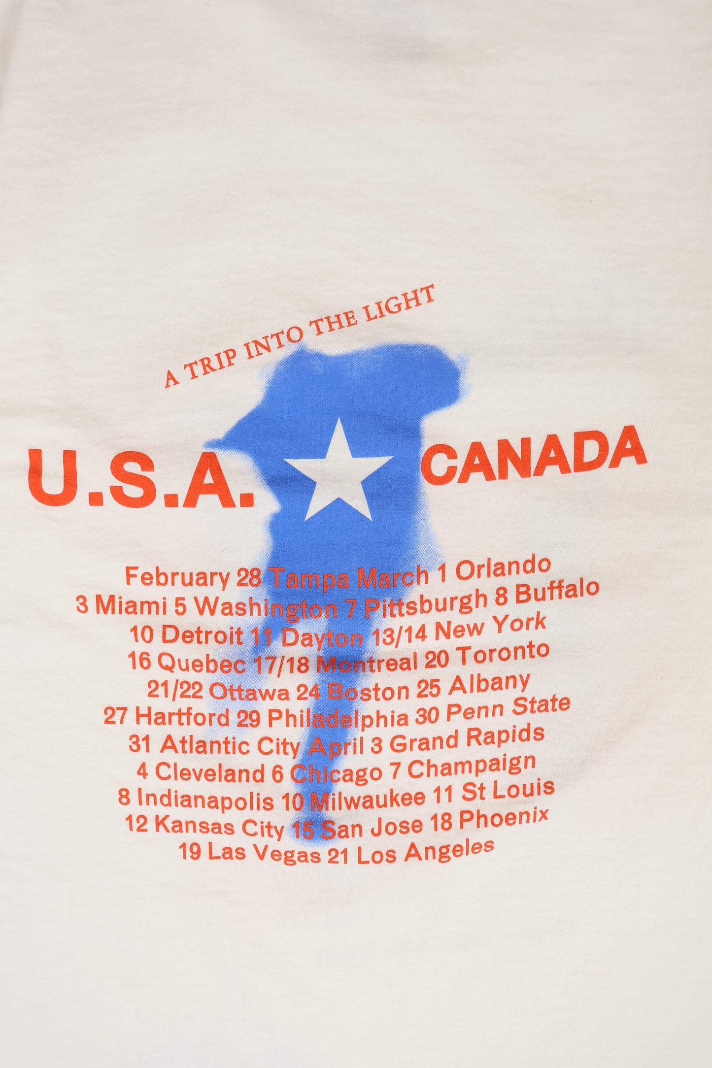 Vintage Phil Collins A Trip Into The Light Tour Tee Image 4