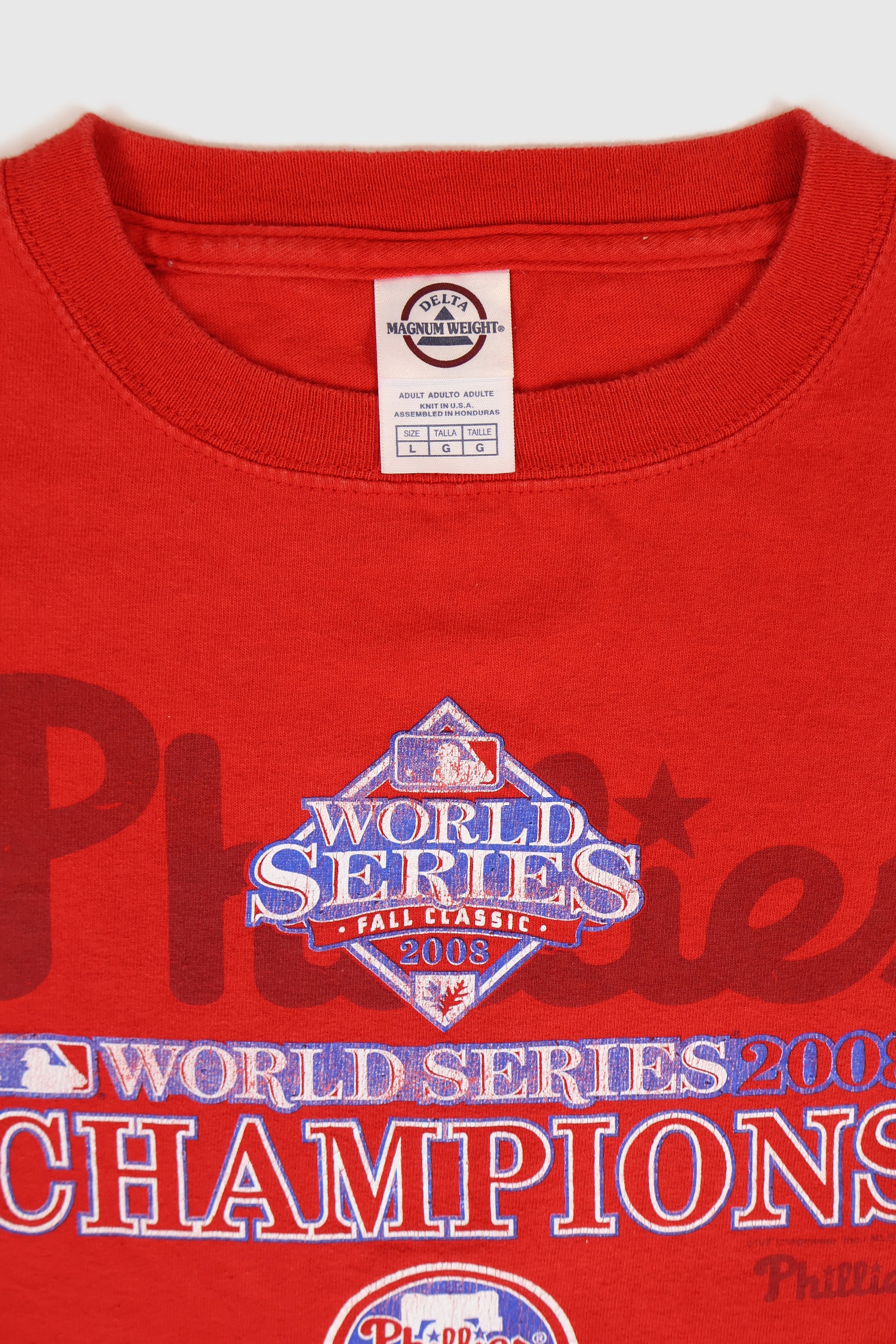 Vintage Philadelphia Phillies 2008 World Series Champions Tee Image 2