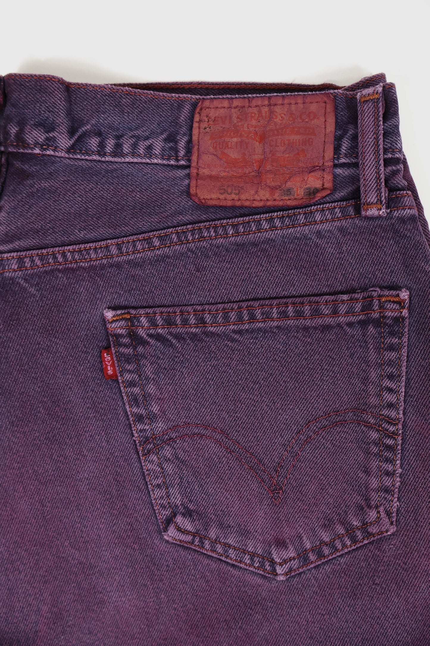 Vintage Levi's Overdyed 505 Relaxed Straight Fit Jeans Image 3