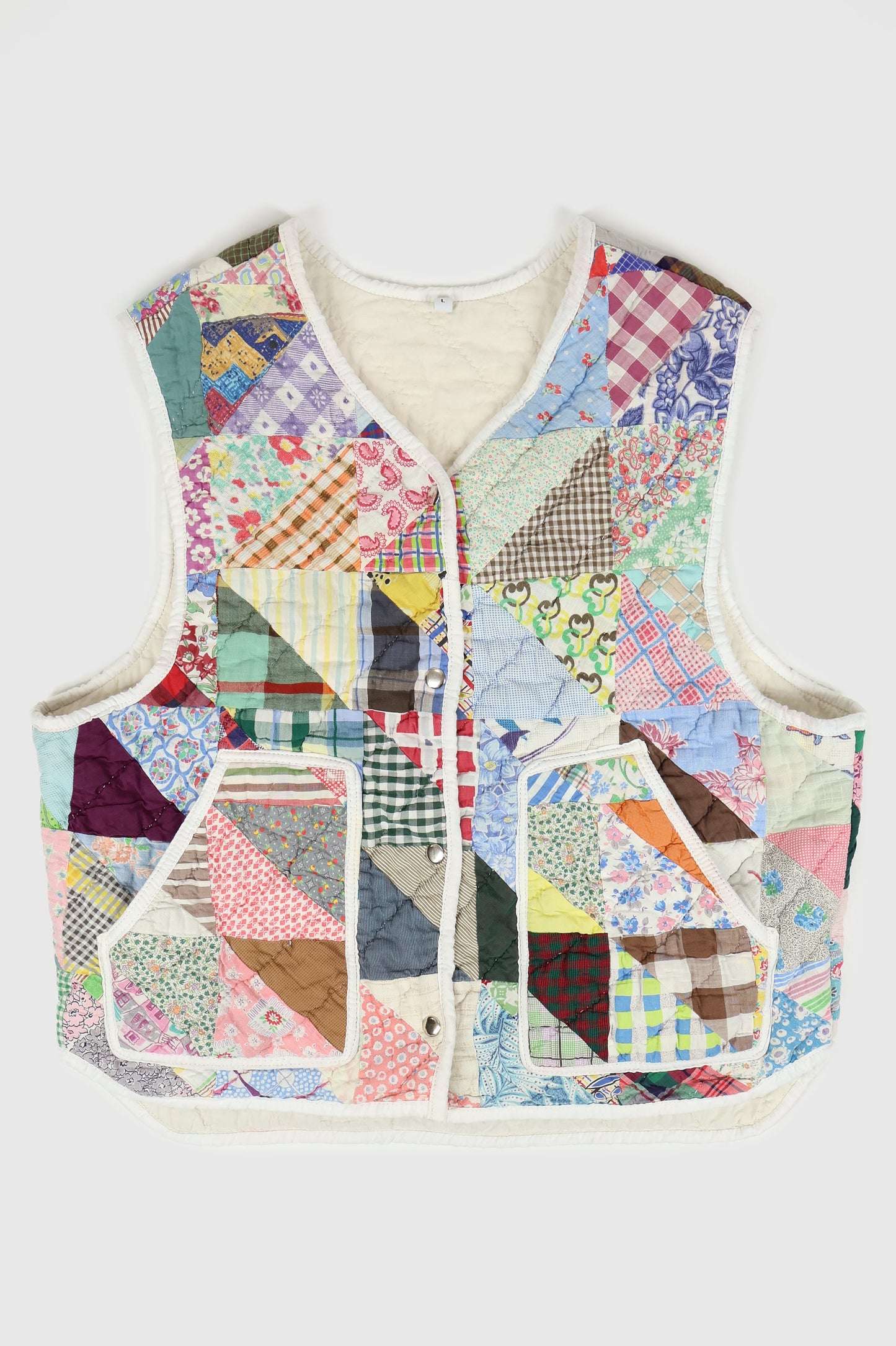 Reworked Snap Button Quilt Vest