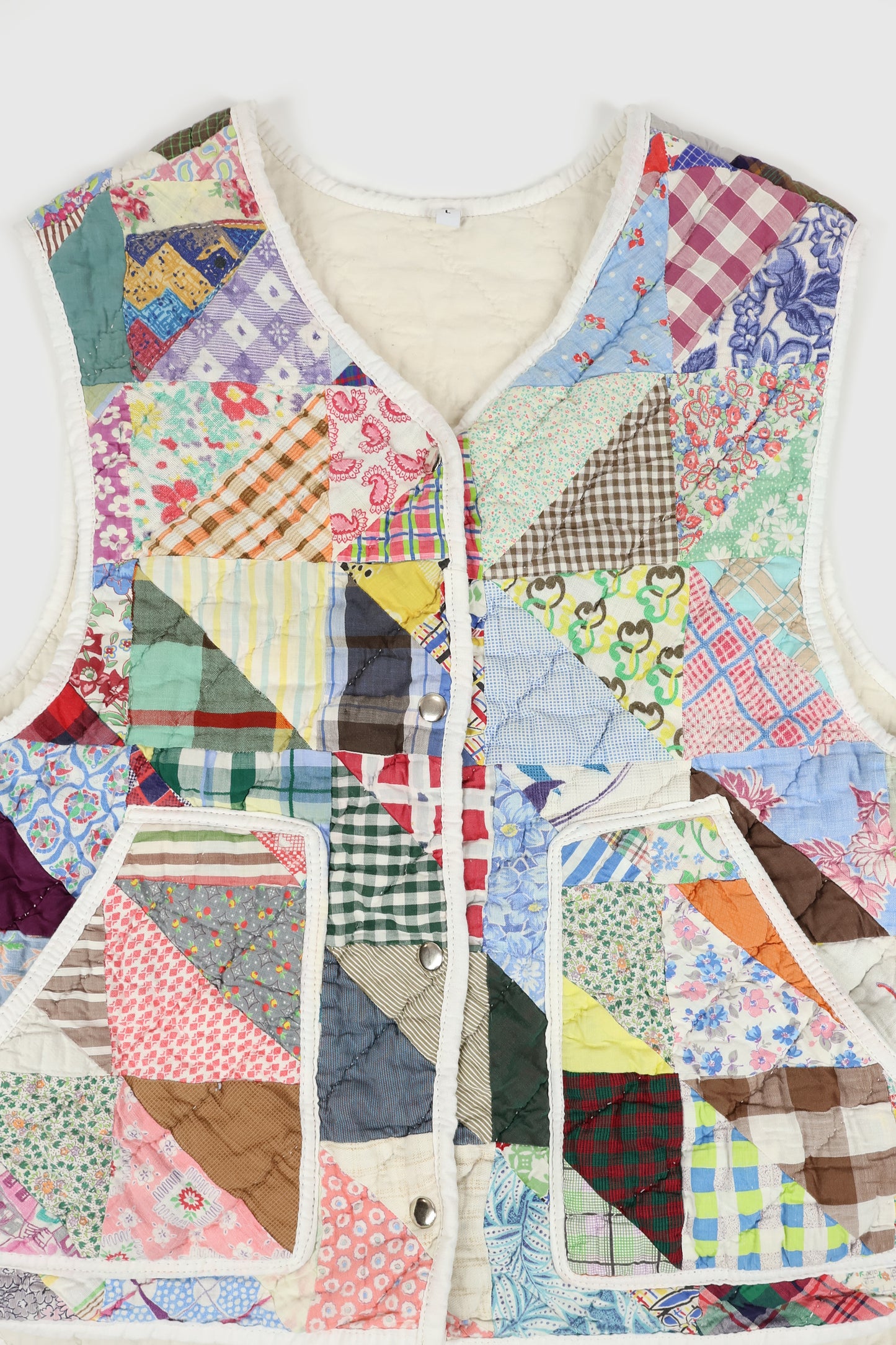 Reworked Snap Button Quilt Vest