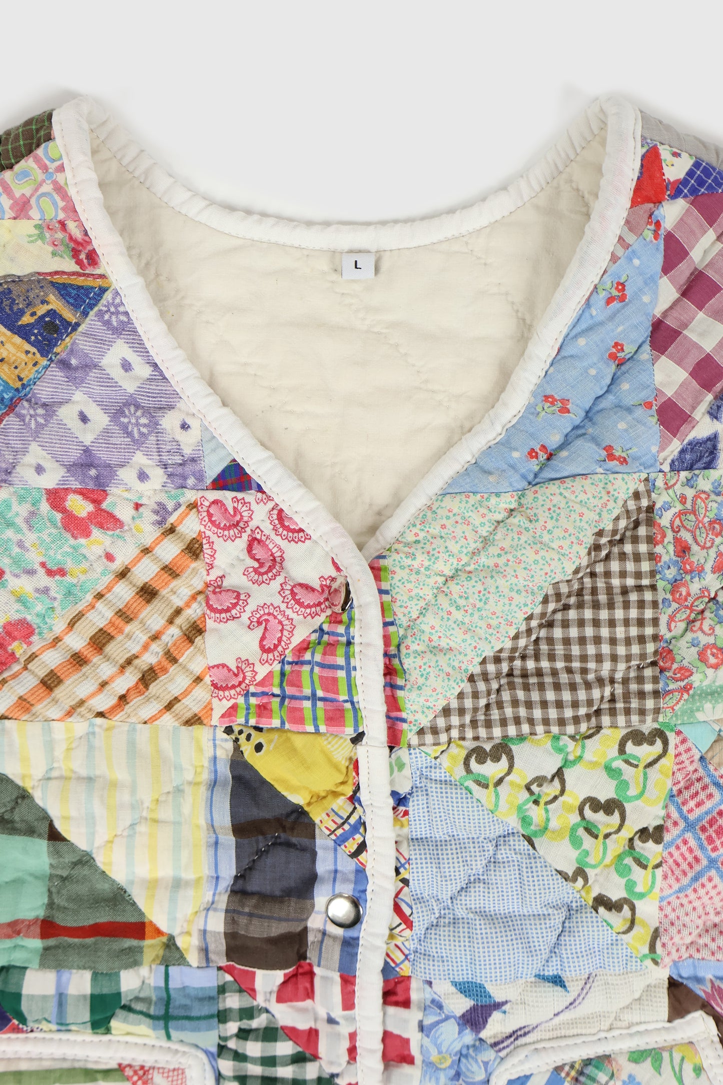 Reworked Snap Button Quilt Vest