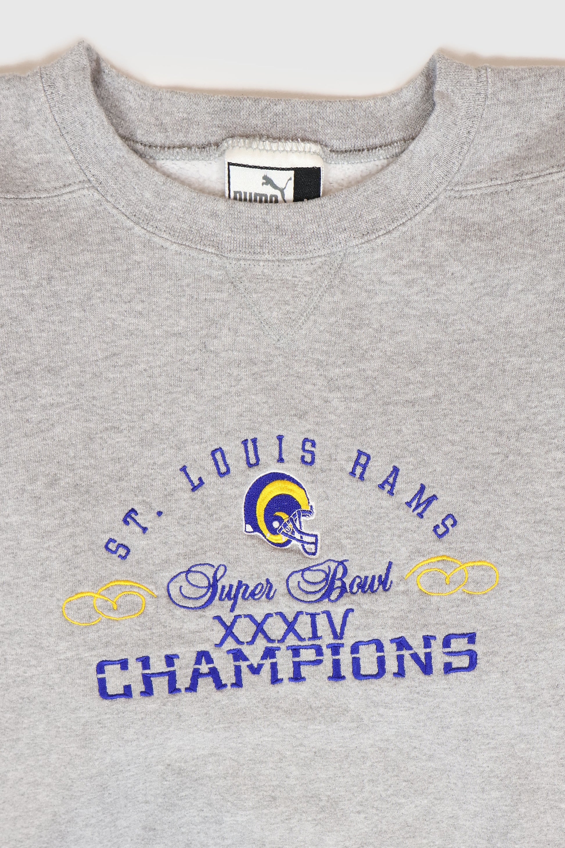 Vintage St. Louis Rams Super Bowl Champions XXXIV Crewneck Image 1
