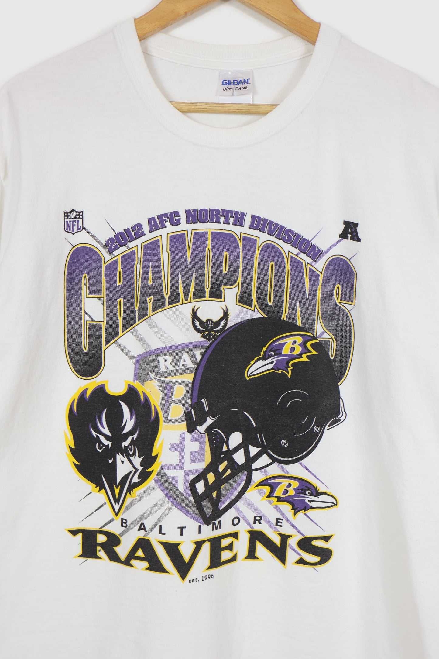 Vintage Baltimore Ravens 2012 Division Champions Tee