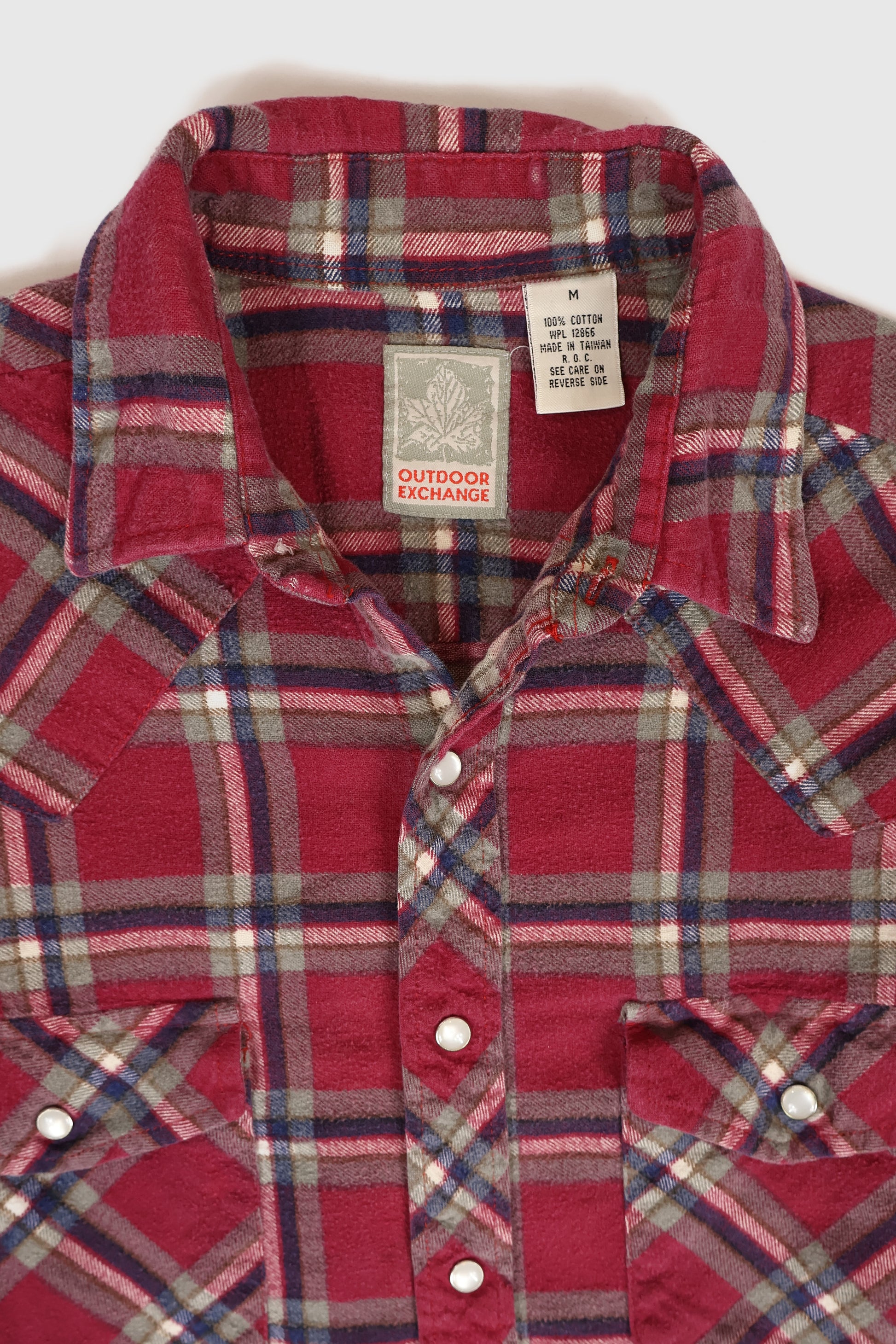 Vintage Flannel Snap Button Shirt Image 2