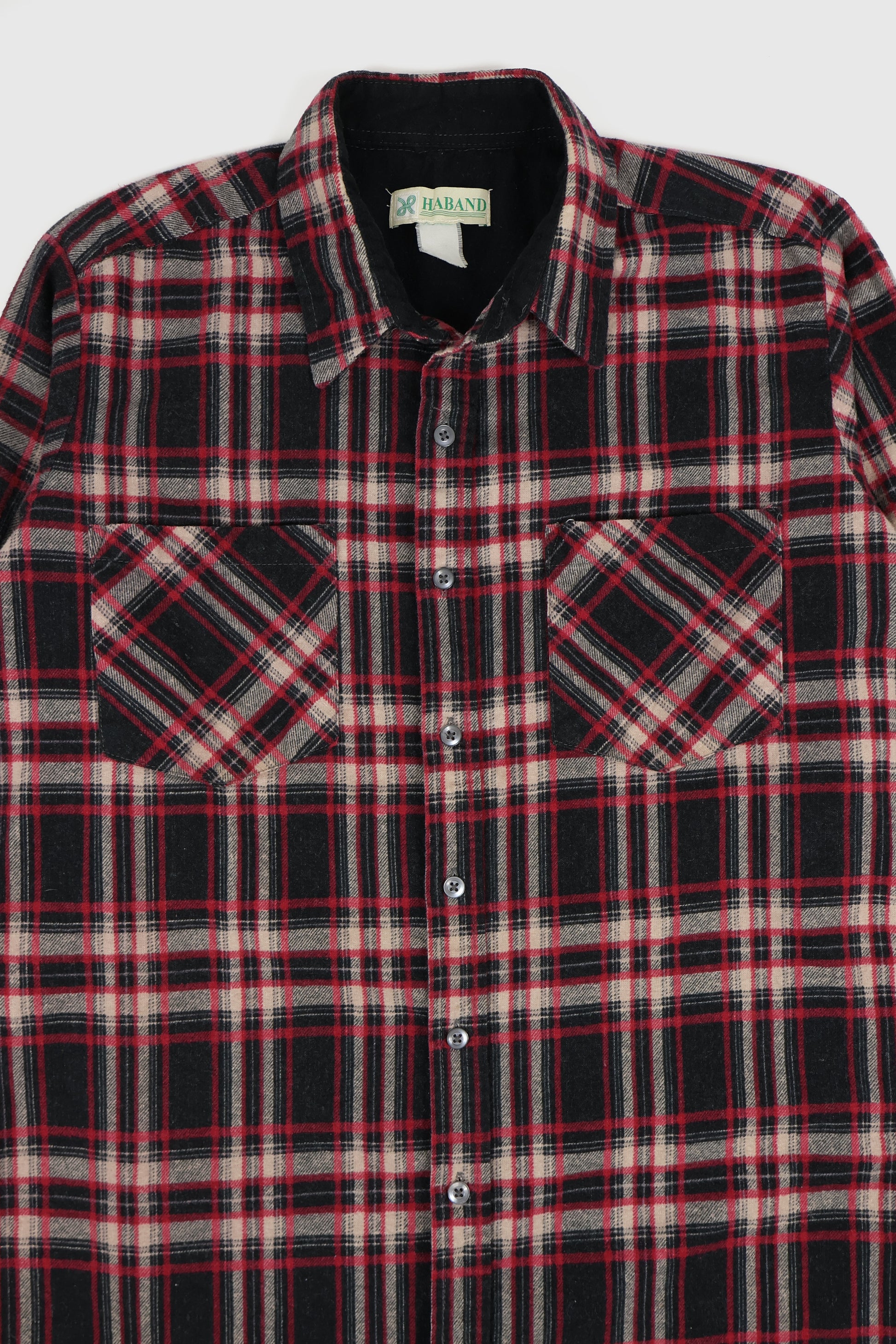 Vintage Black Plaid Button-Down Shirt Image 2