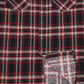 Vintage Black Plaid Button-Down Shirt Image 3