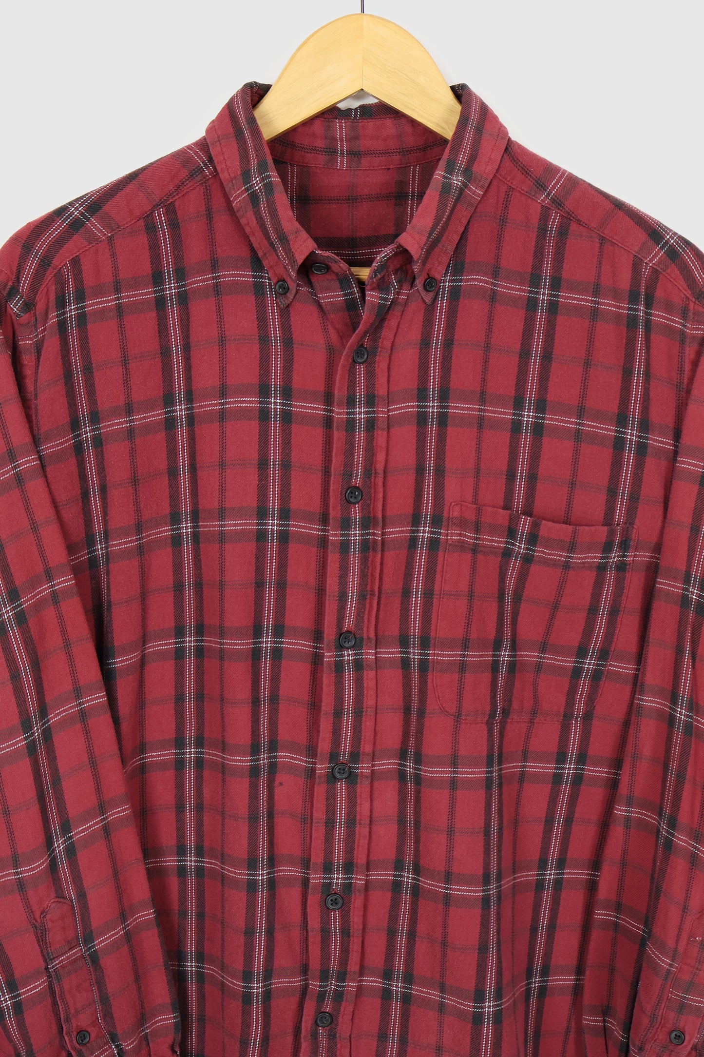 Vintage Red Button-Down Shirt