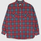 Vintage Red Plaid Button-Down Shirt Image 0
