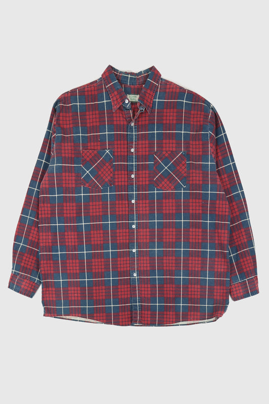 Vintage Red Plaid Button-Down Shirt Image 0