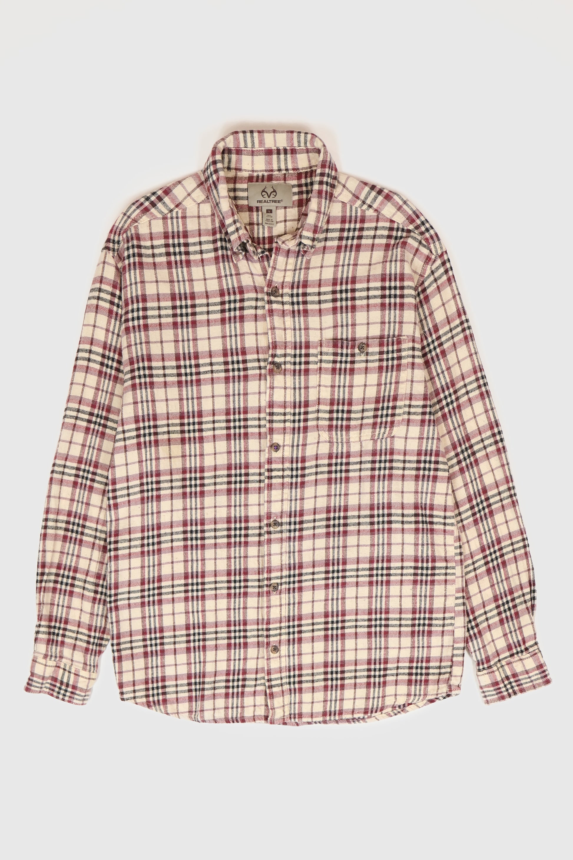 Vintge Plaid Flannel Button-Down Shirt Image 0
