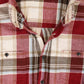 Vintage Red Plaid Flannel Button-Down Shirt Image 2