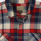 Vintage Red Plaid Heavyeright Button-Down Shirt