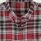 Vintage Red Plaid Flannel Button-Down Shirt Image 2