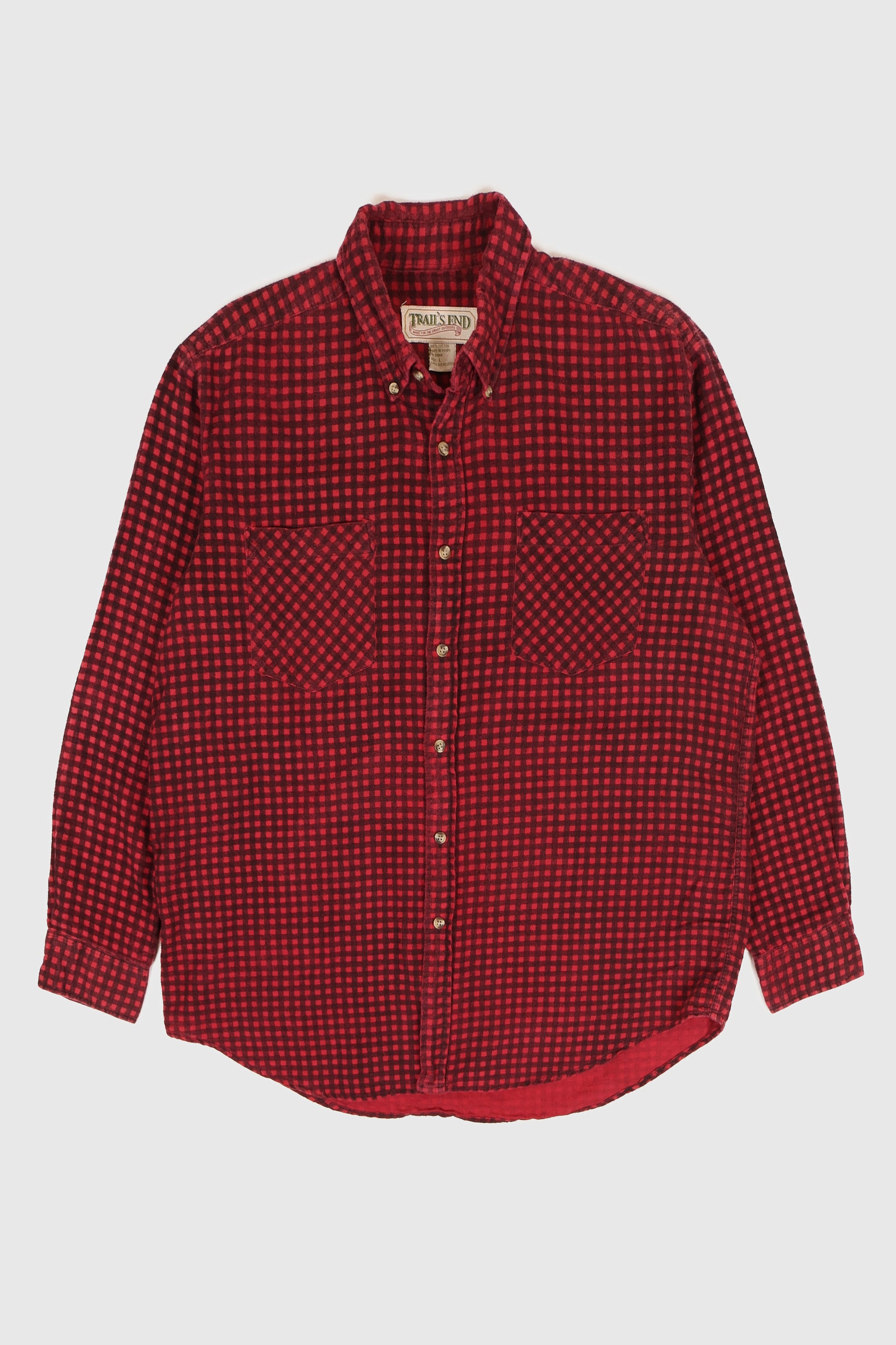 Vintage Red Flannel Button-Down Shirt Image 0