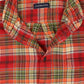 Vintage Land's End Flannel Button-Down Shirt Image 2