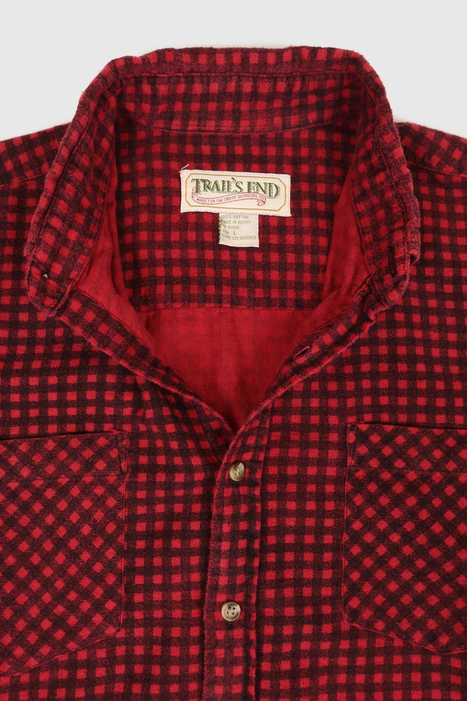 Vintage Red Flannel Button-Down Shirt Image 2