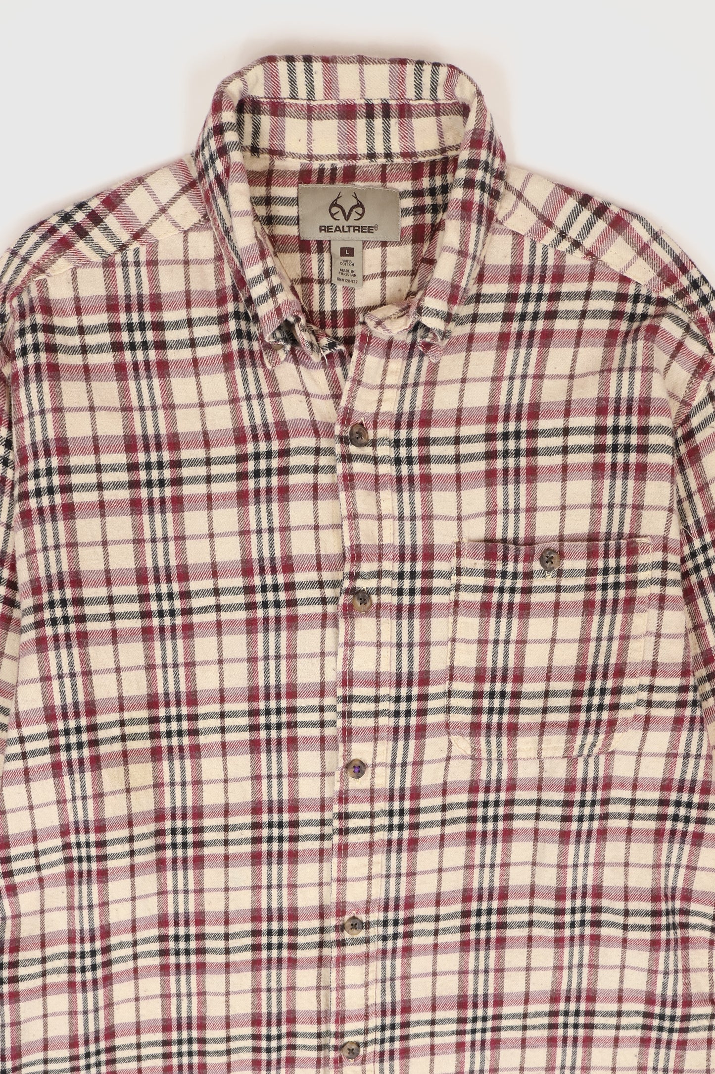Vintge Plaid Flannel Button-Down Shirt