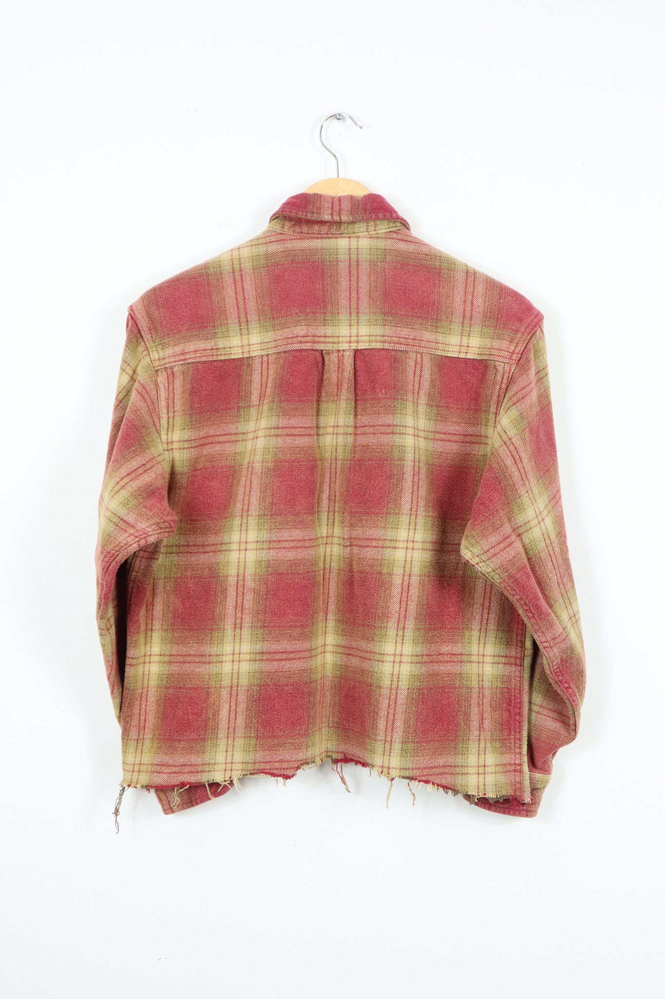 Vintage Acid Washed Cropped Heavyweight Button-Down