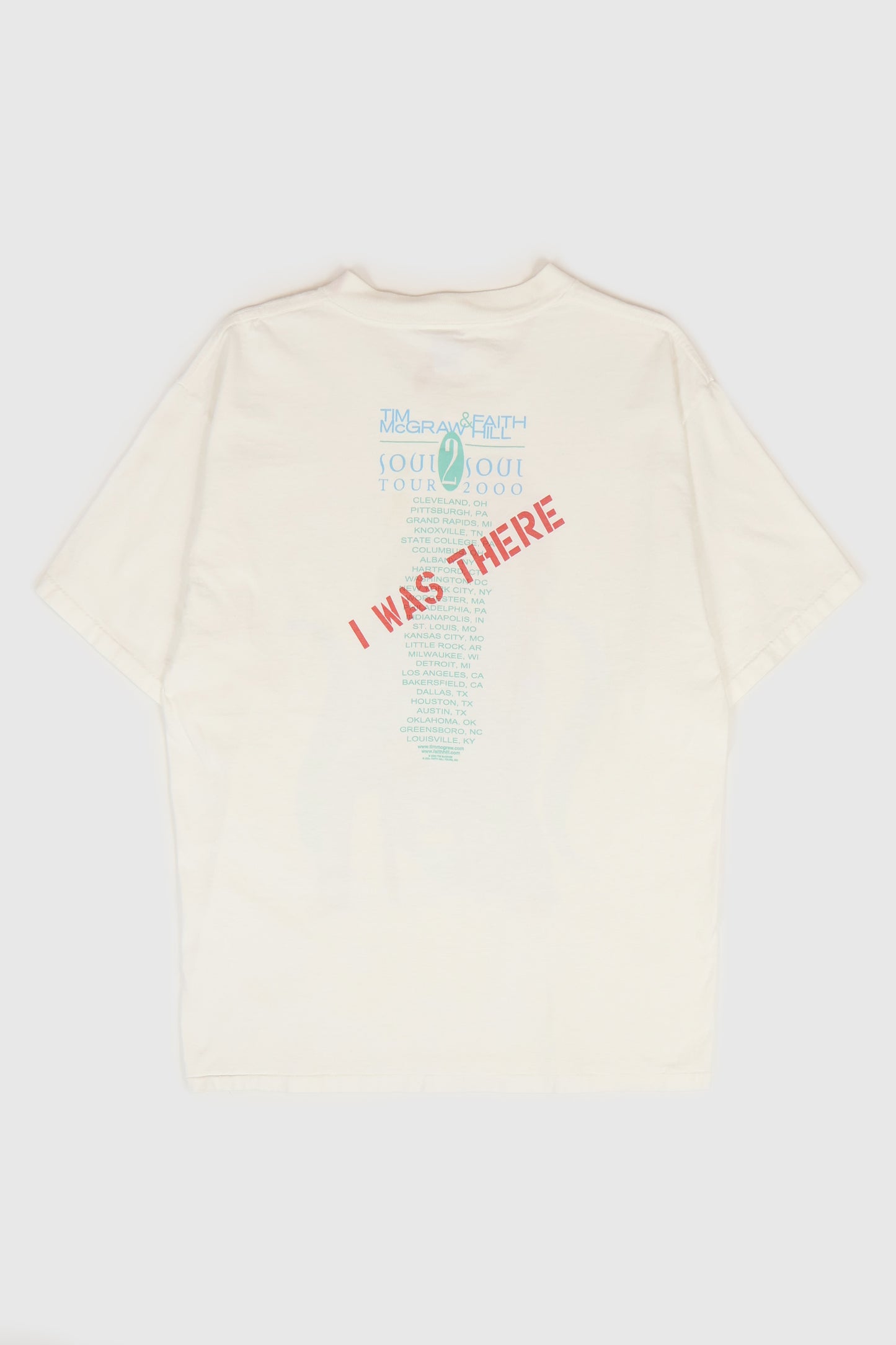 Vintage Tim Mcgraw & Faith Hill Soul 2 Soul 2000 Tour Tee