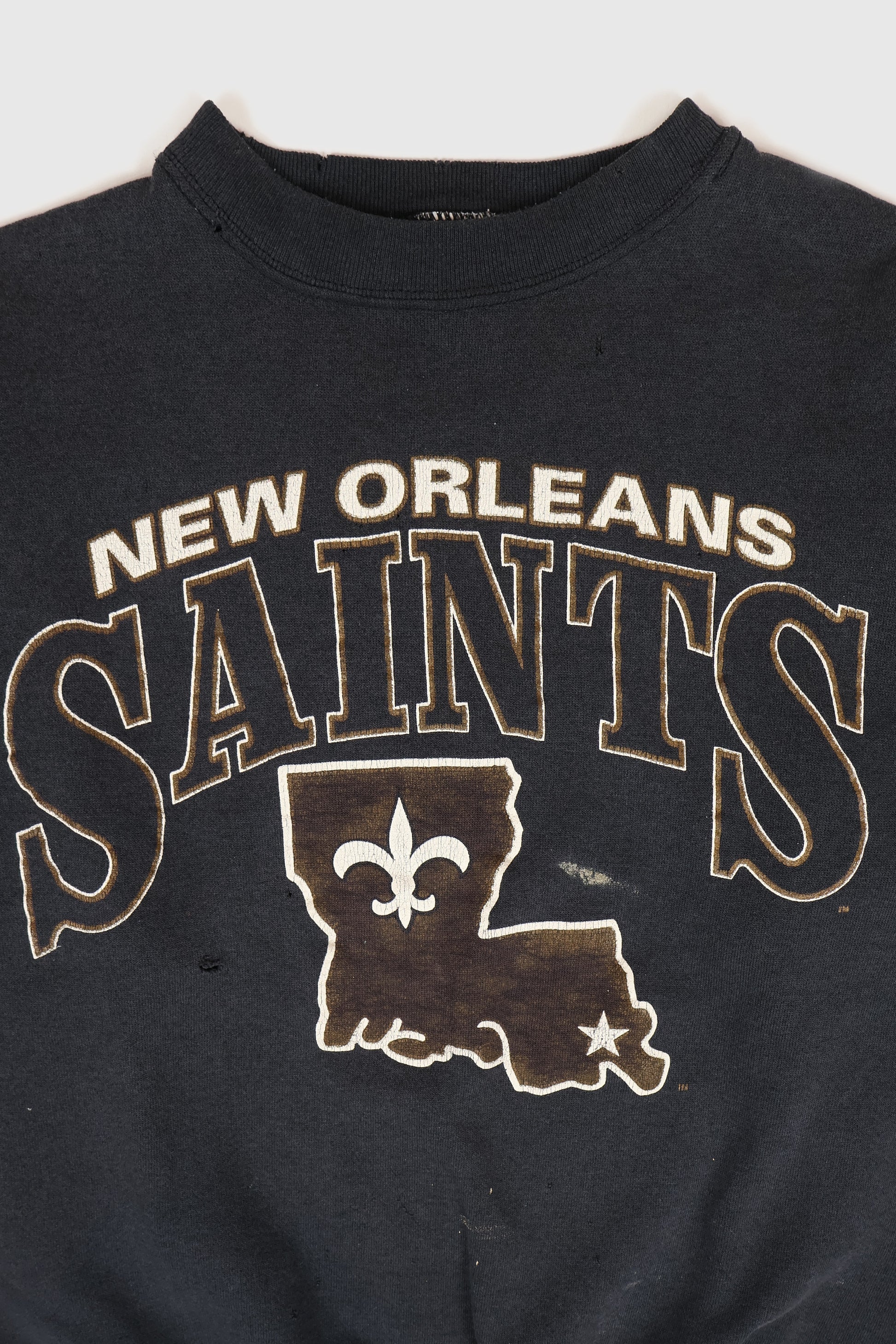 Vintage Distressed New Orleans Saints Crewneck Image 1